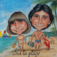Sur la plage_René Simard,Nathalie Simard,Martin Ovelar,Jocelyne Berthiaume