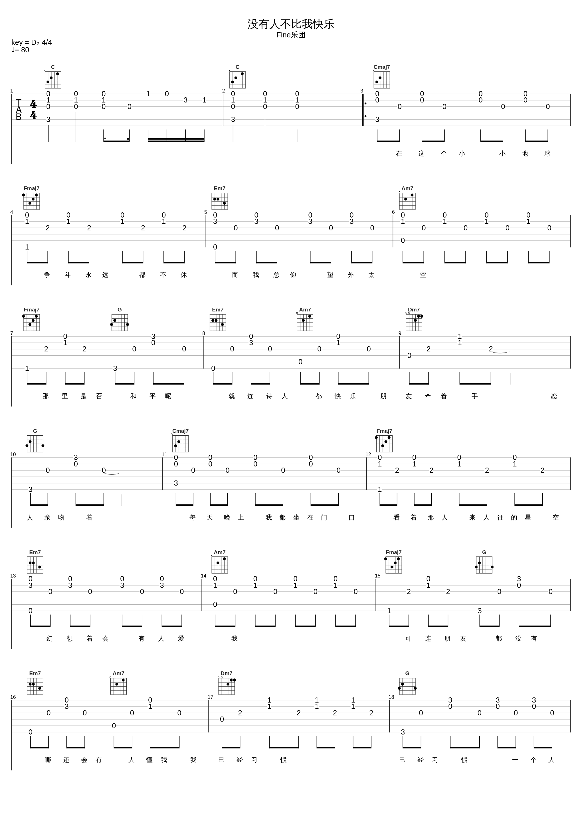 没有人不比我快乐_Fine乐团_1