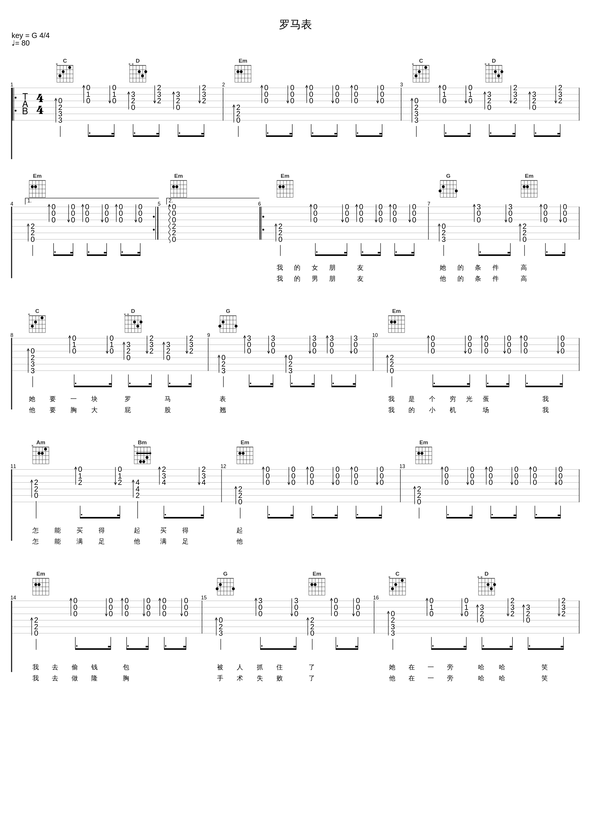 罗马表_布衣乐队_1