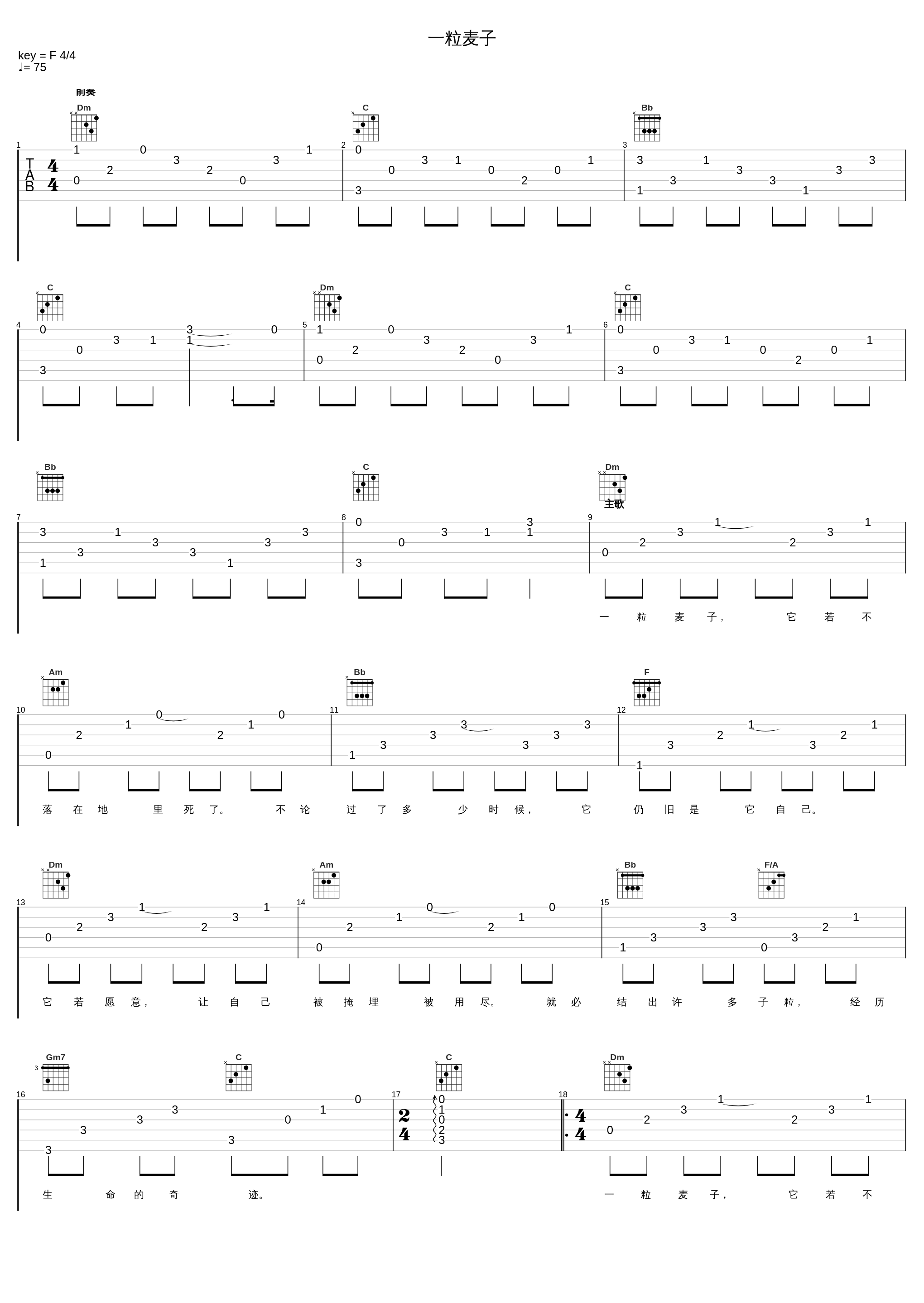 一粒麦子_小羊诗歌_1