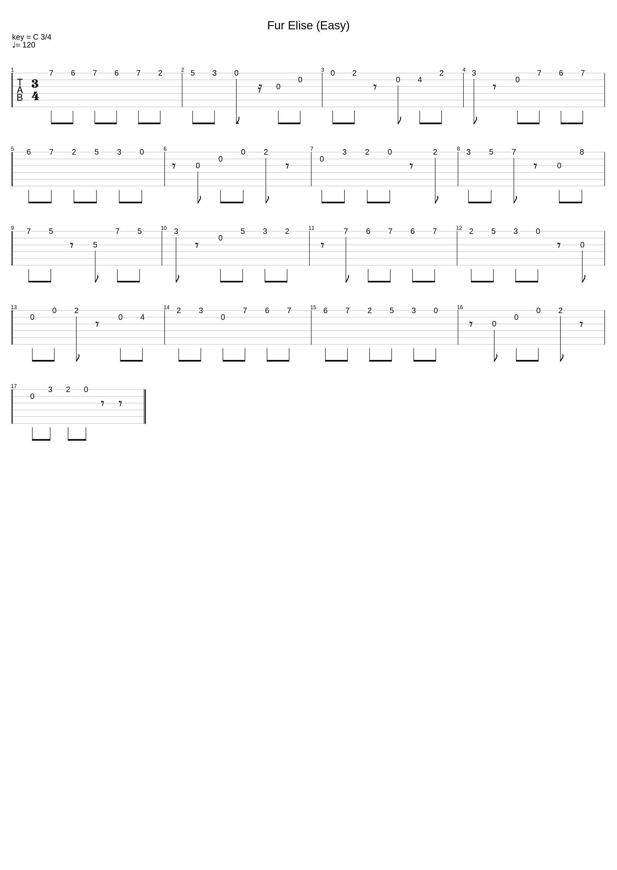 Fur Elise (Easy)_Beethoven_1