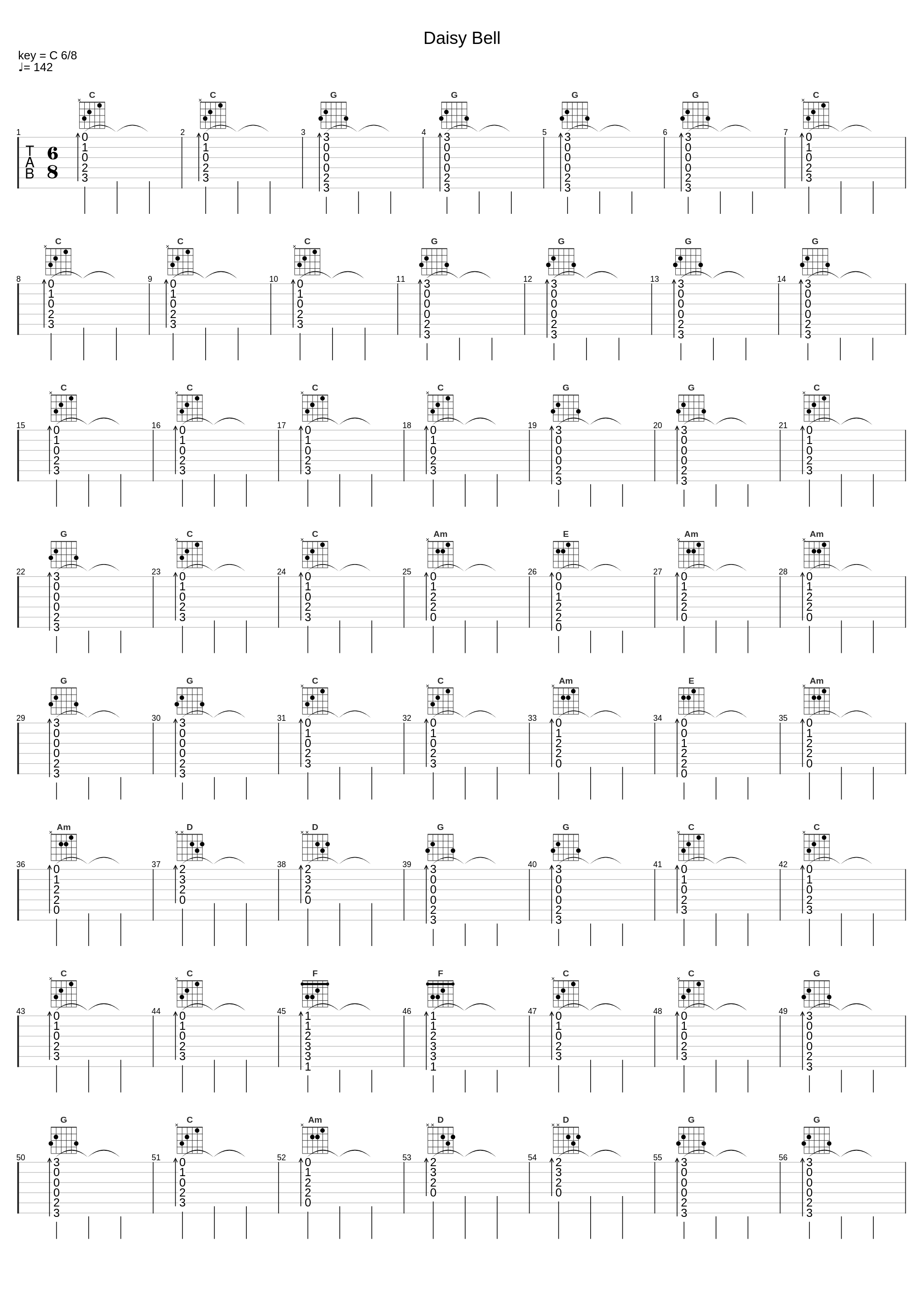 Daisy Bell (Bicycle Built For Two)_Traditional_1