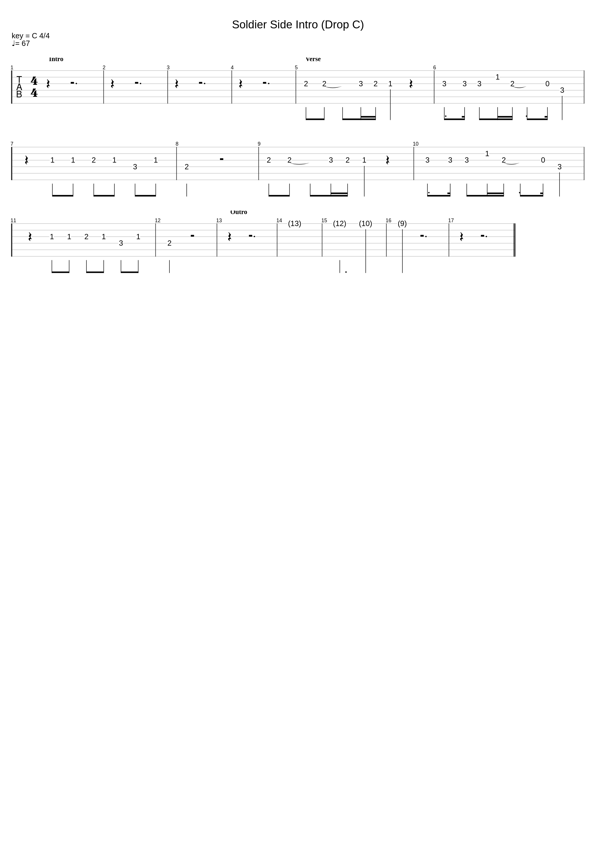 Soldier Side Intro (Drop C)_System of a Down_1