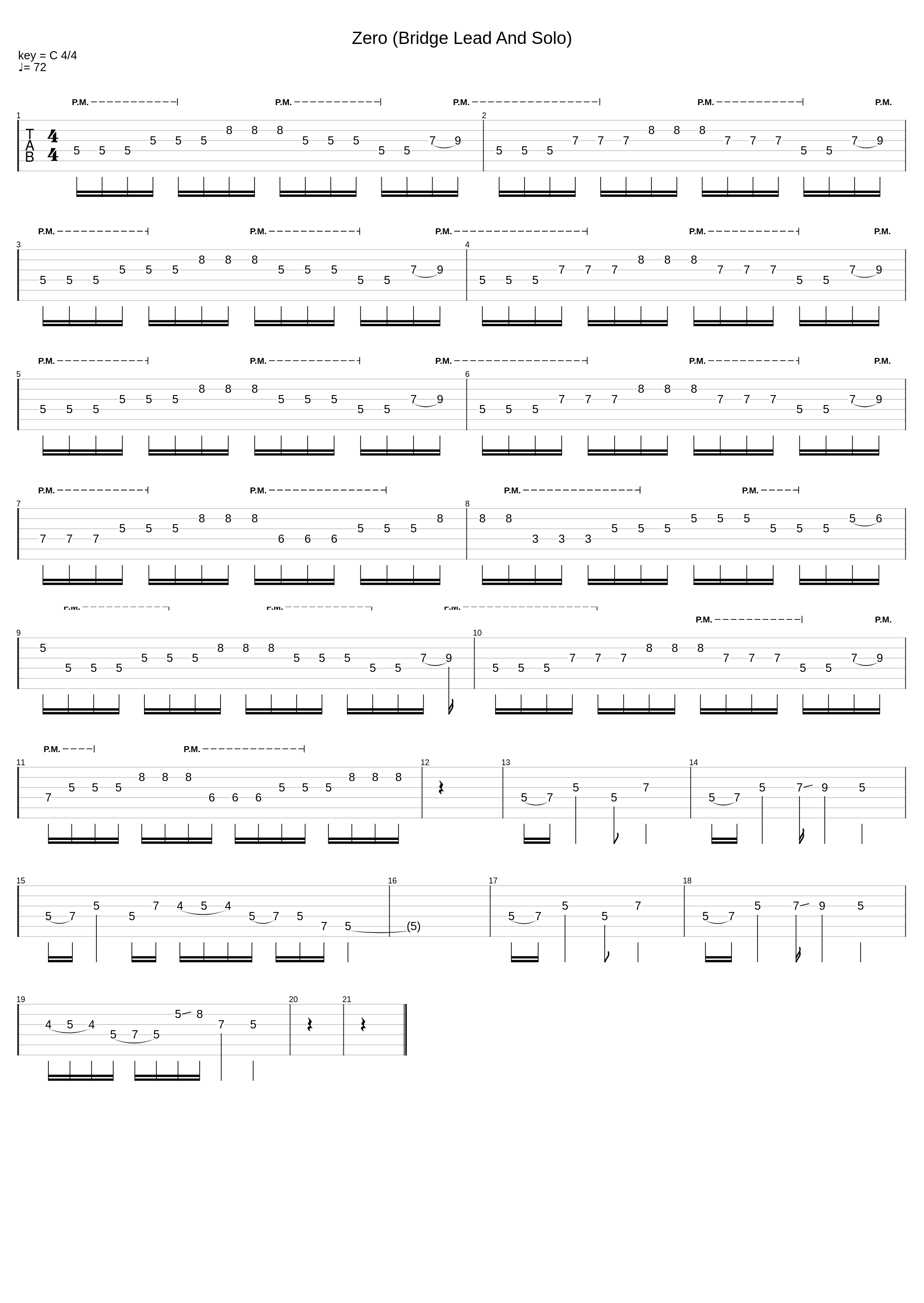 Zero (Bridge Lead And Solo)_Hawk Nelson_1