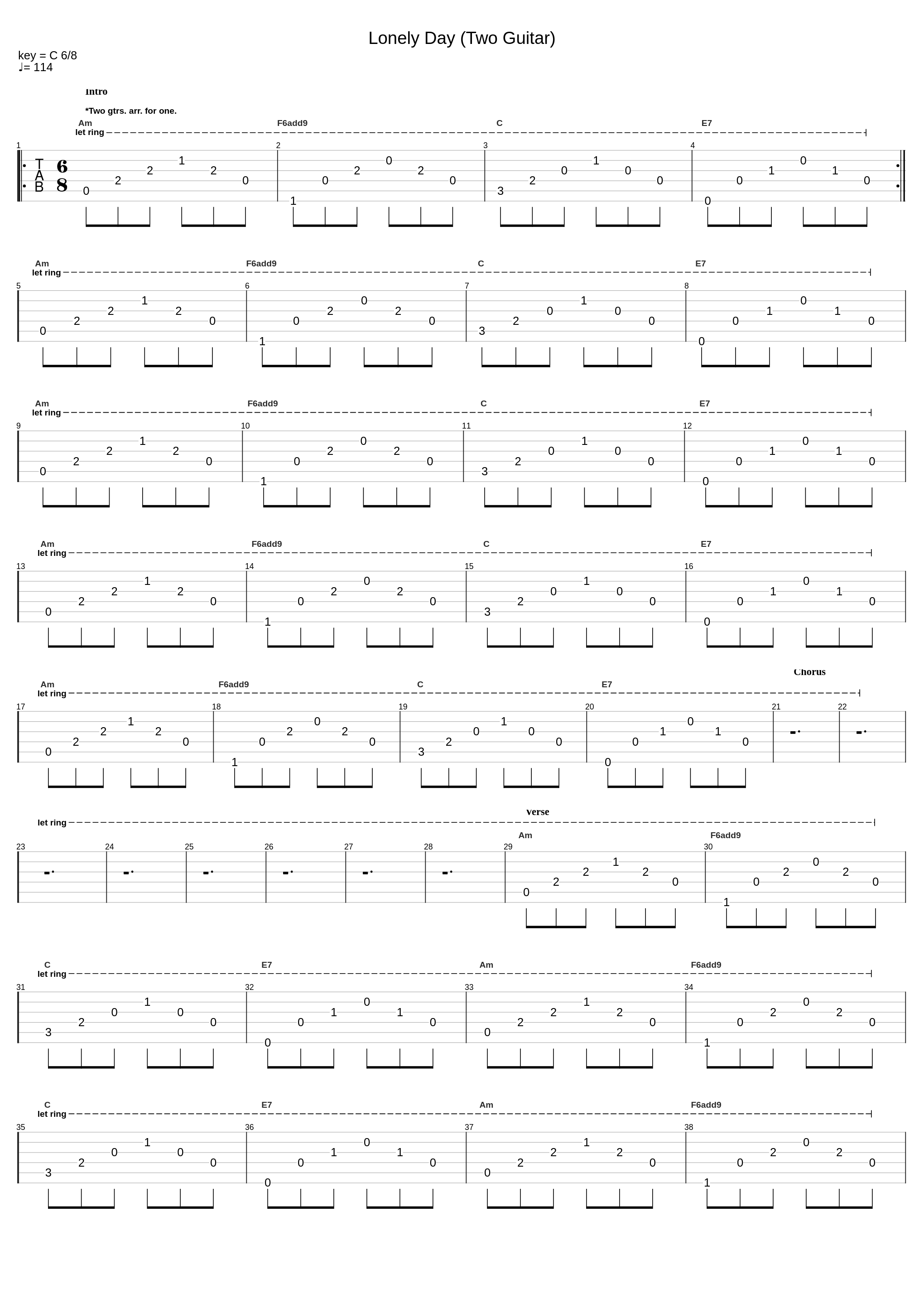 Lonely Day (Two Guitar)_System of a Down_1