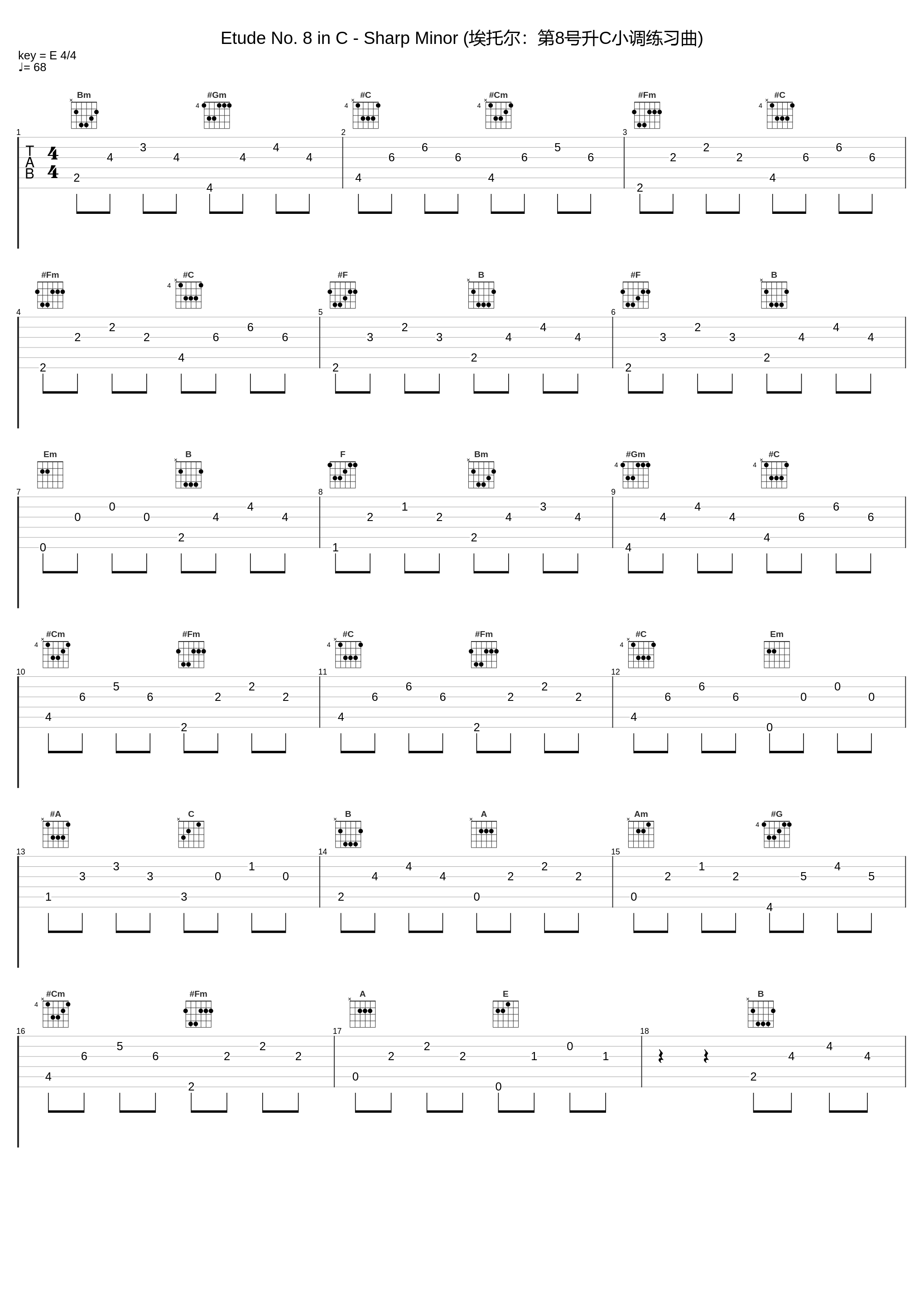 Etude No. 8 in C - Sharp Minor (埃托尔：第8号升C小调练习曲)_John Williams_1