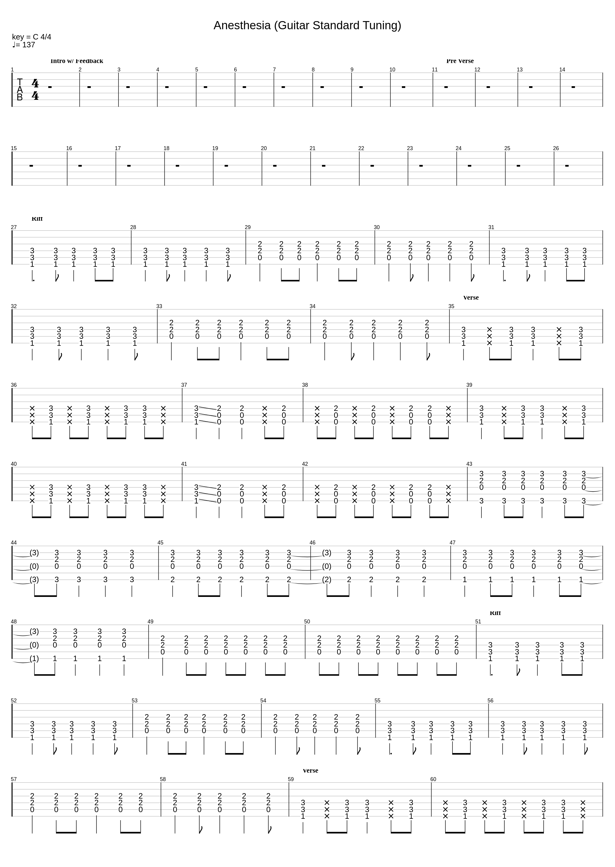 Anesthesia (Guitar Standard Tuning)_Type O Negative_1