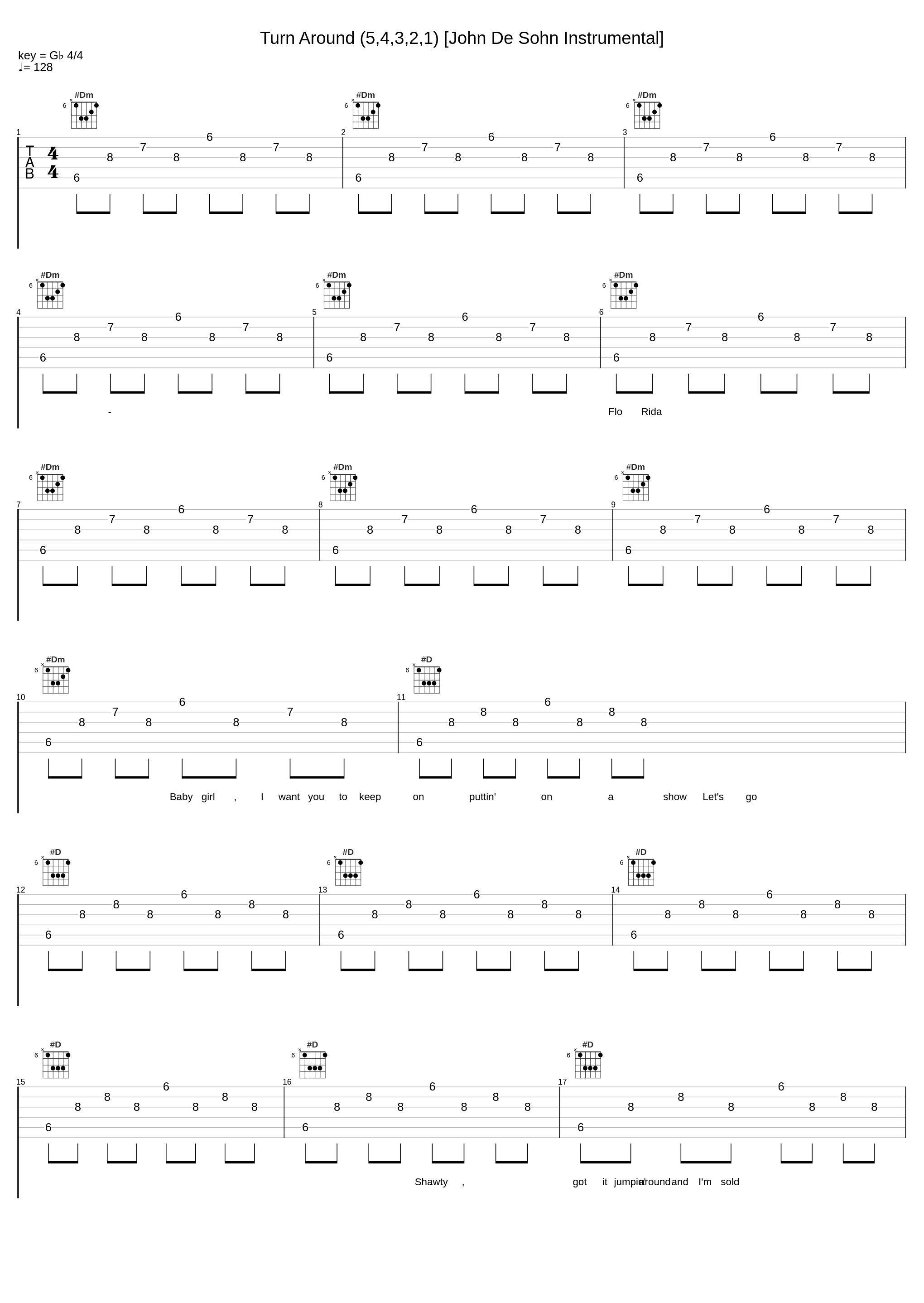 Turn Around (5,4,3,2,1) [John De Sohn Instrumental]_Flo Rida_1