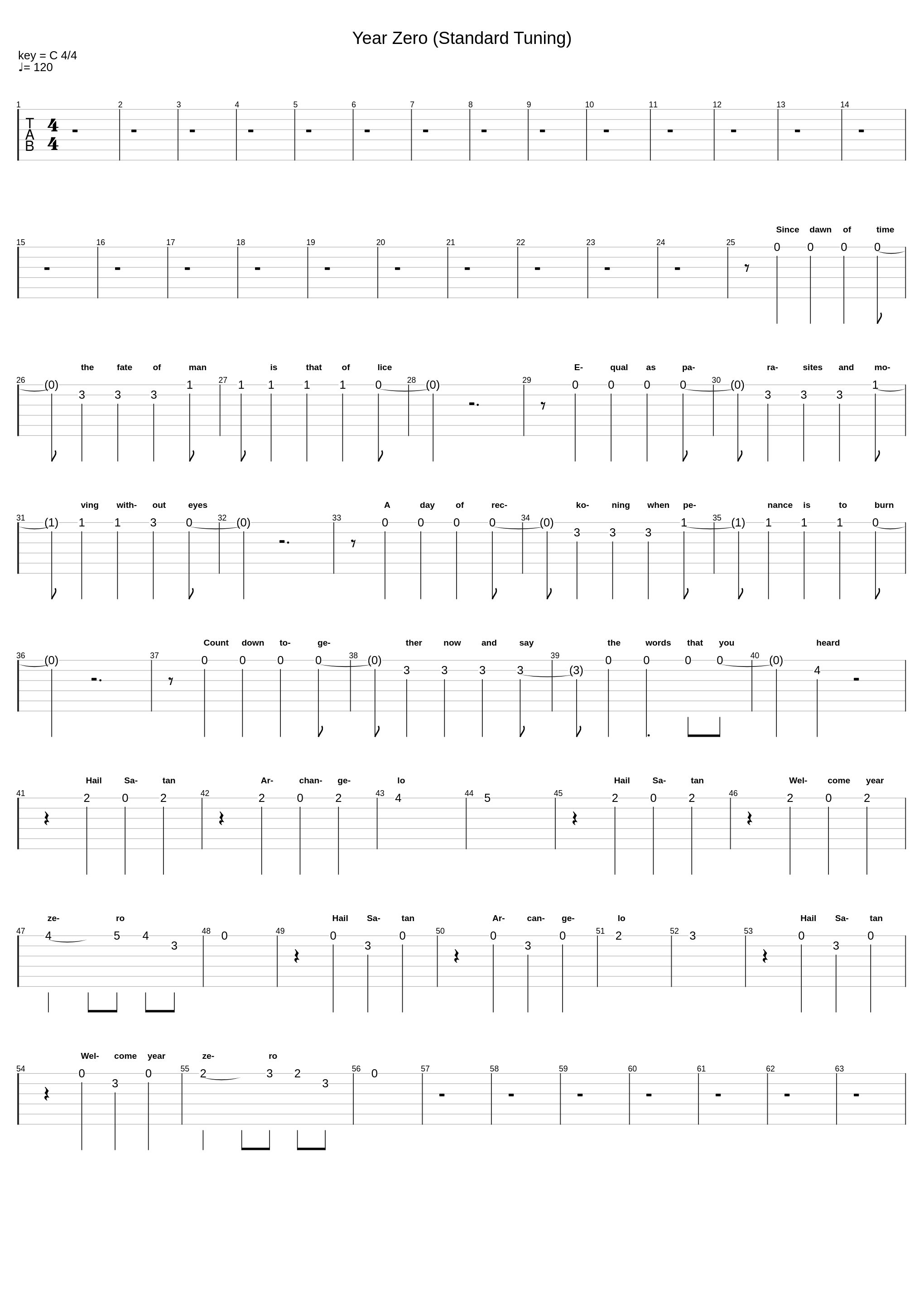 Year Zero (Standard Tuning)_Ghost B.C_1