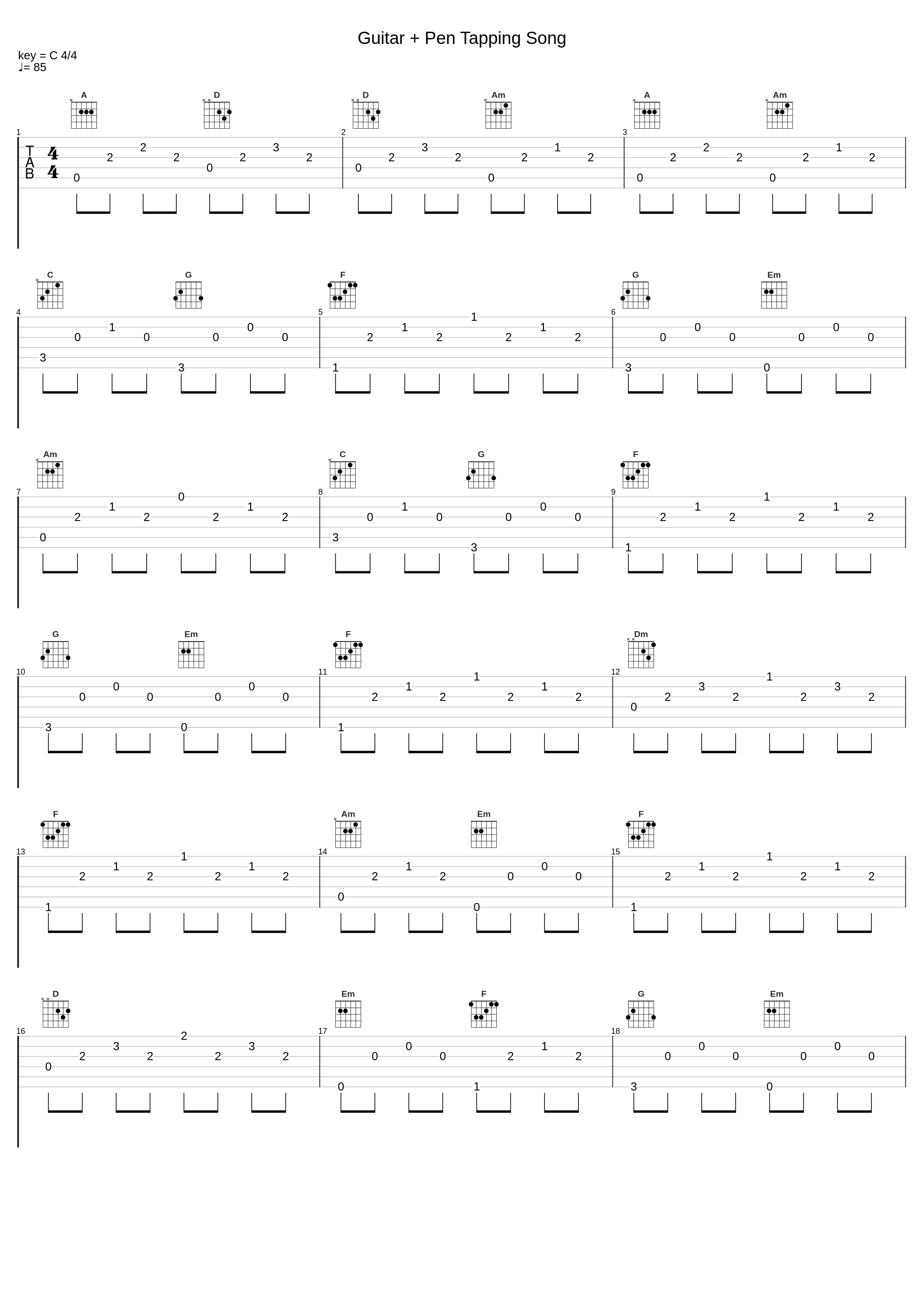 Guitar + Pen Tapping Song_Alexandr Misko_1