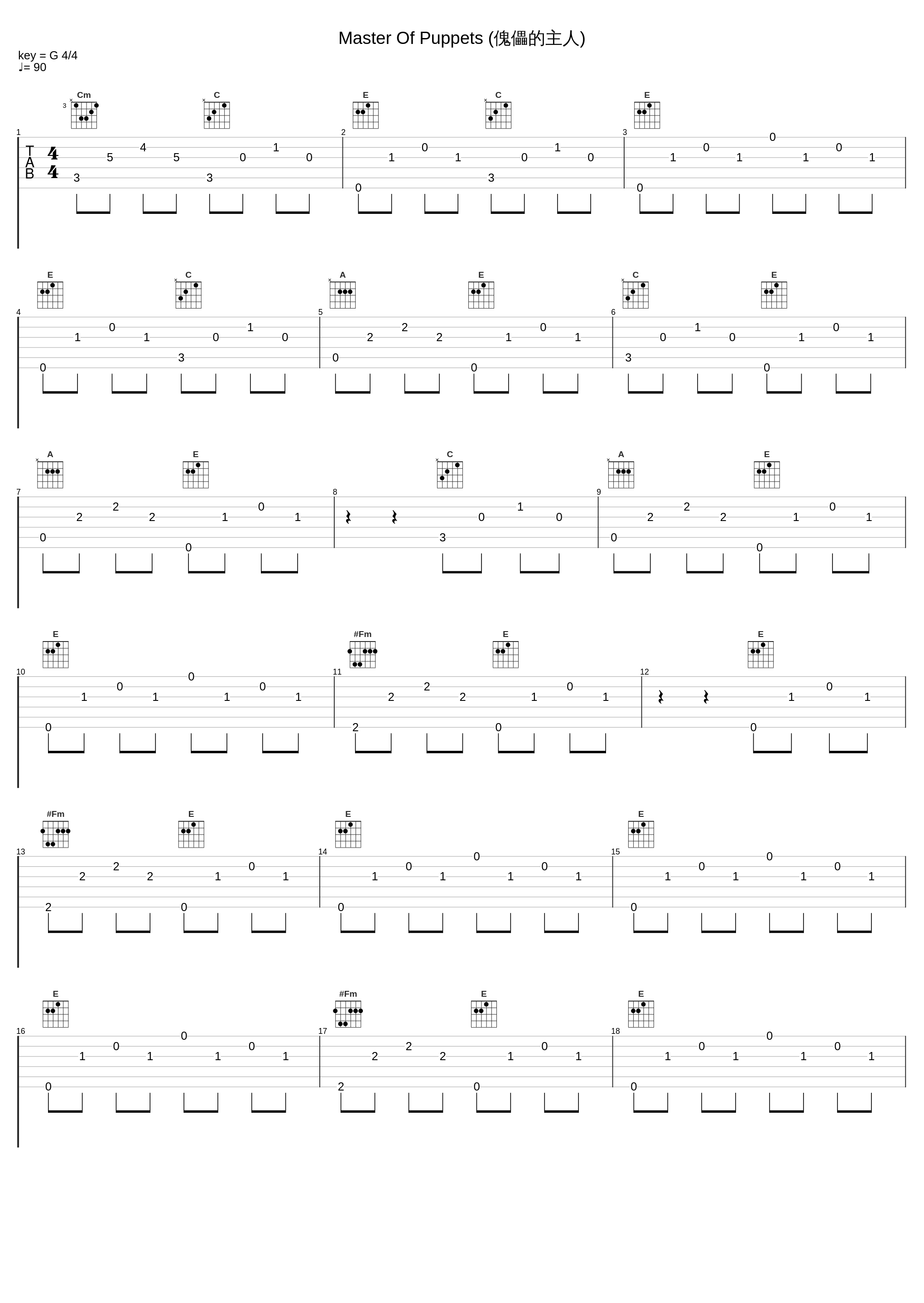 Master Of Puppets (傀儡的主人)_Vitamin String Quartet_1