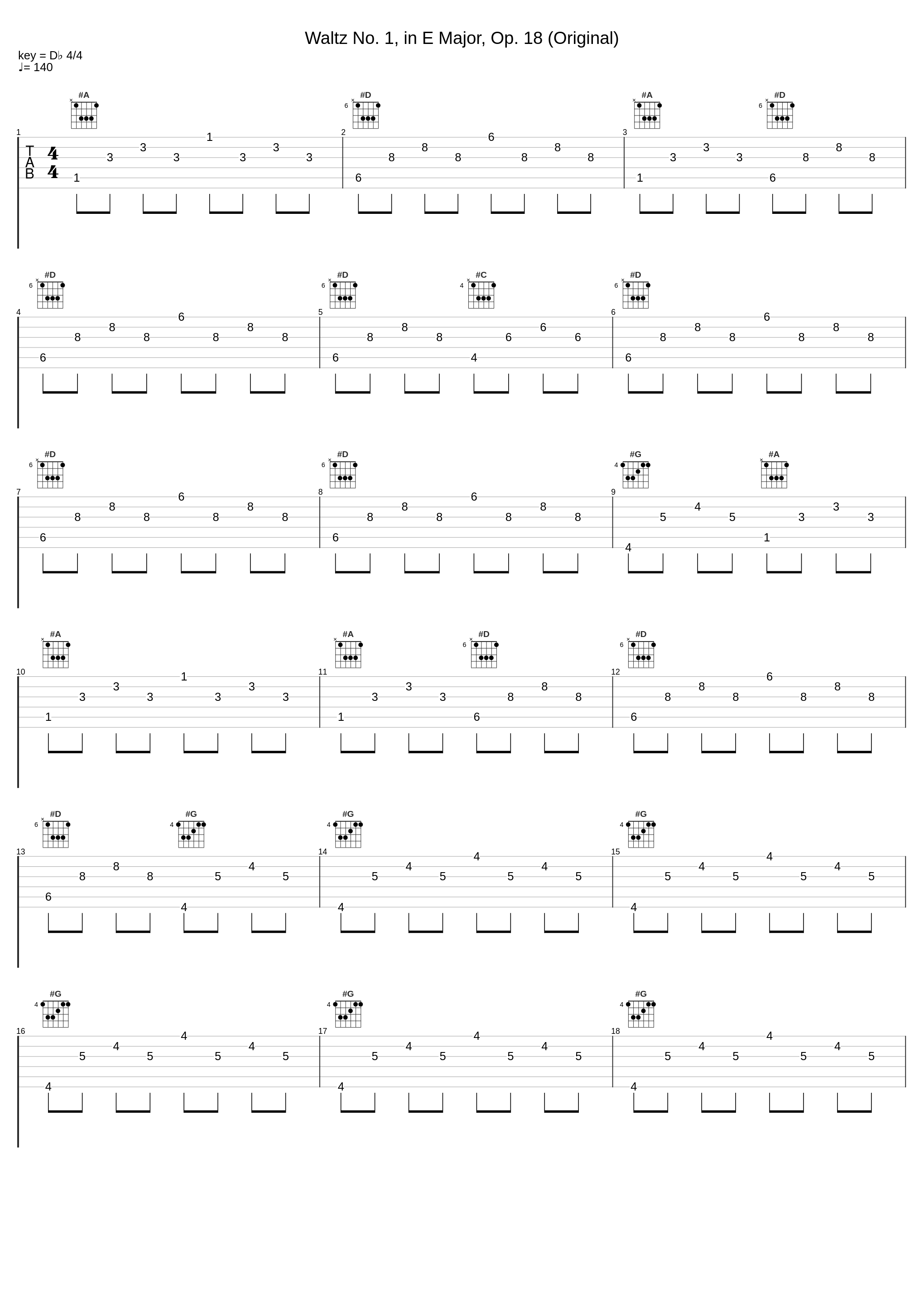 Waltz No. 1, in E Major, Op. 18 (Original)_Frédéric Chopin_1