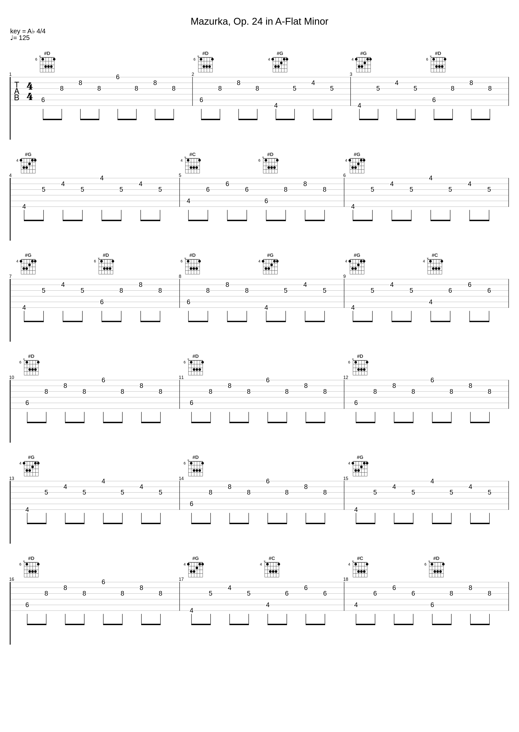 Mazurka, Op. 24 in A-Flat Minor_Frédéric Chopin_1