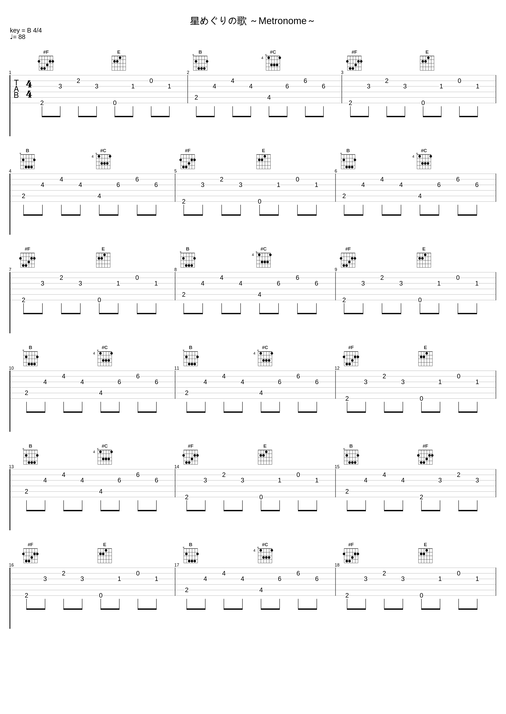 星めぐりの歌 ～Metronome～_Key Sounds Label_1