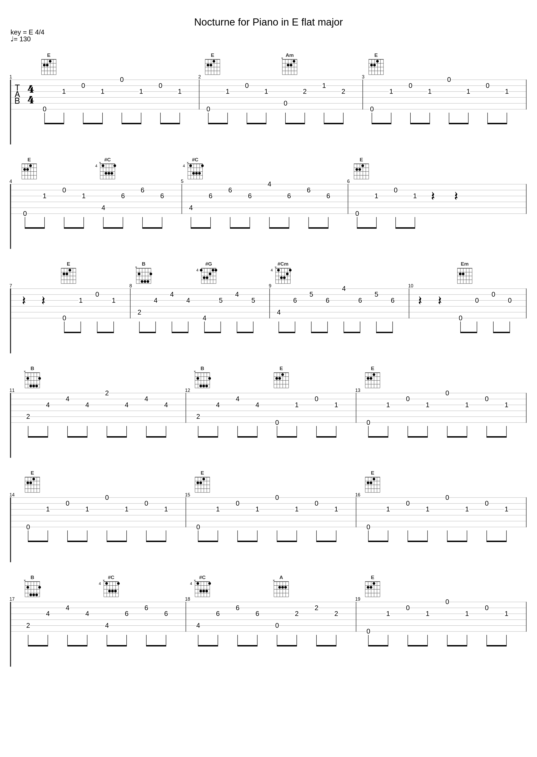 Nocturne for Piano in E flat major_Frédéric Chopin_1