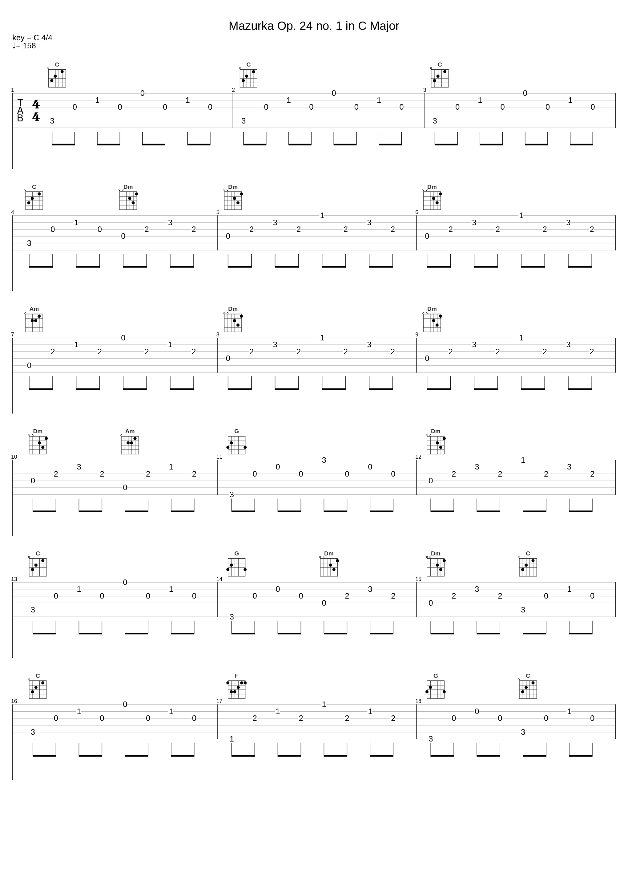 Mazurka Op. 24 no. 1 in C Major_Frédéric Chopin_1