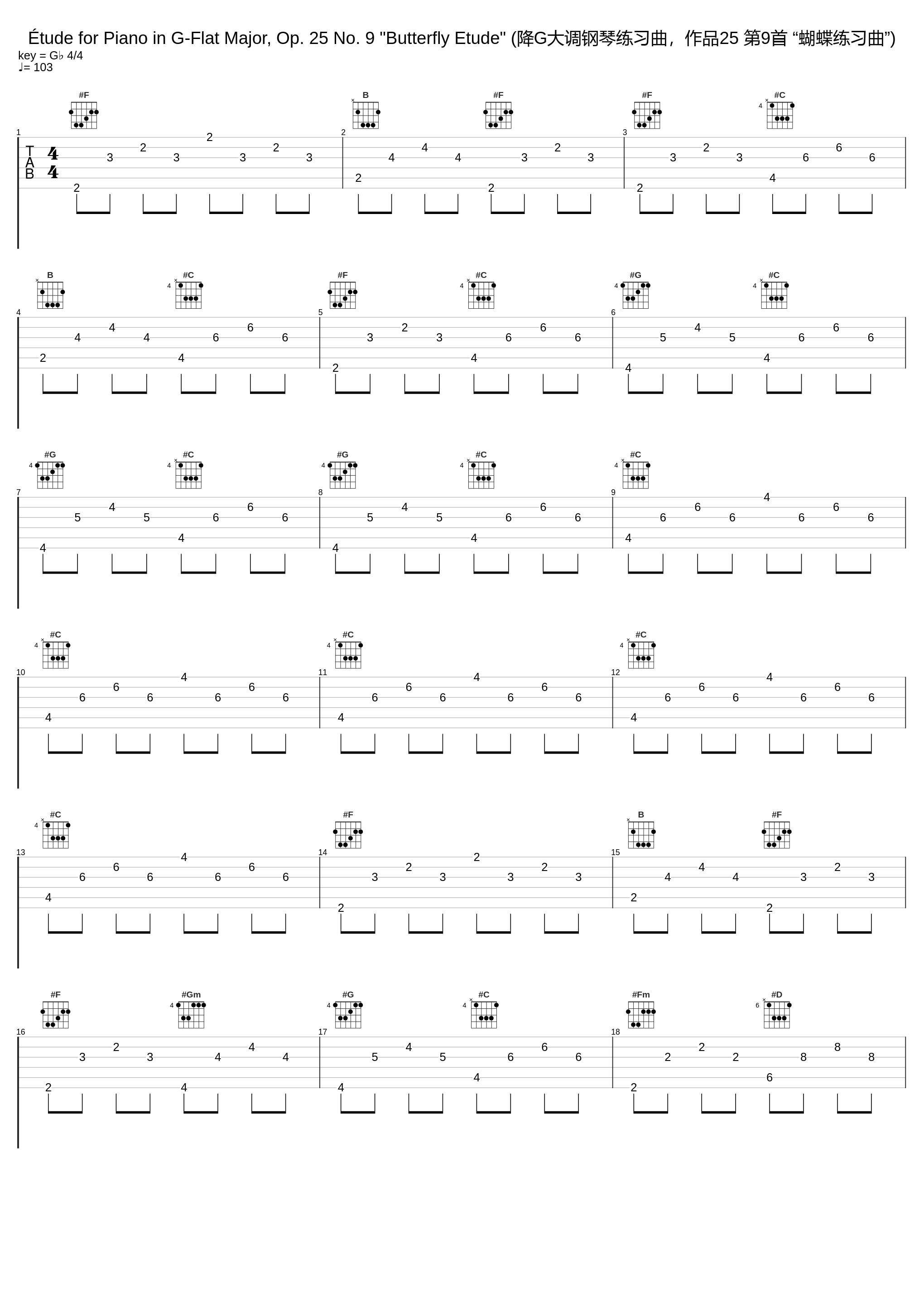 Étude for Piano in G-Flat Major, Op. 25 No. 9 "Butterfly Etude" (降G大调钢琴练习曲，作品25 第9首 “蝴蝶练习曲”)_Classical Artists_1