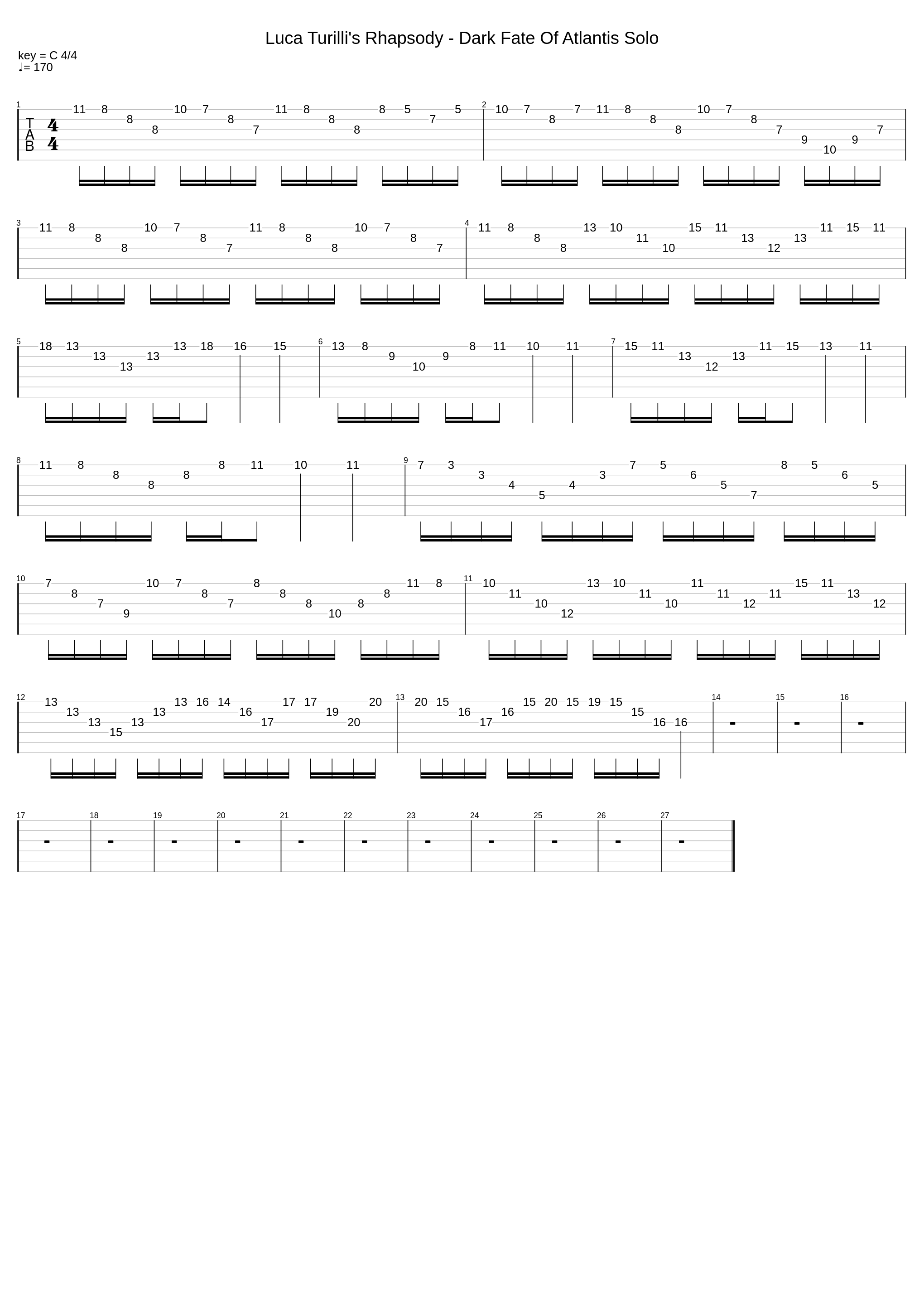 Luca Turilli's Rhapsody - Dark Fate Of Atlantis Solo_Luca Turilli's Rhapsody_1