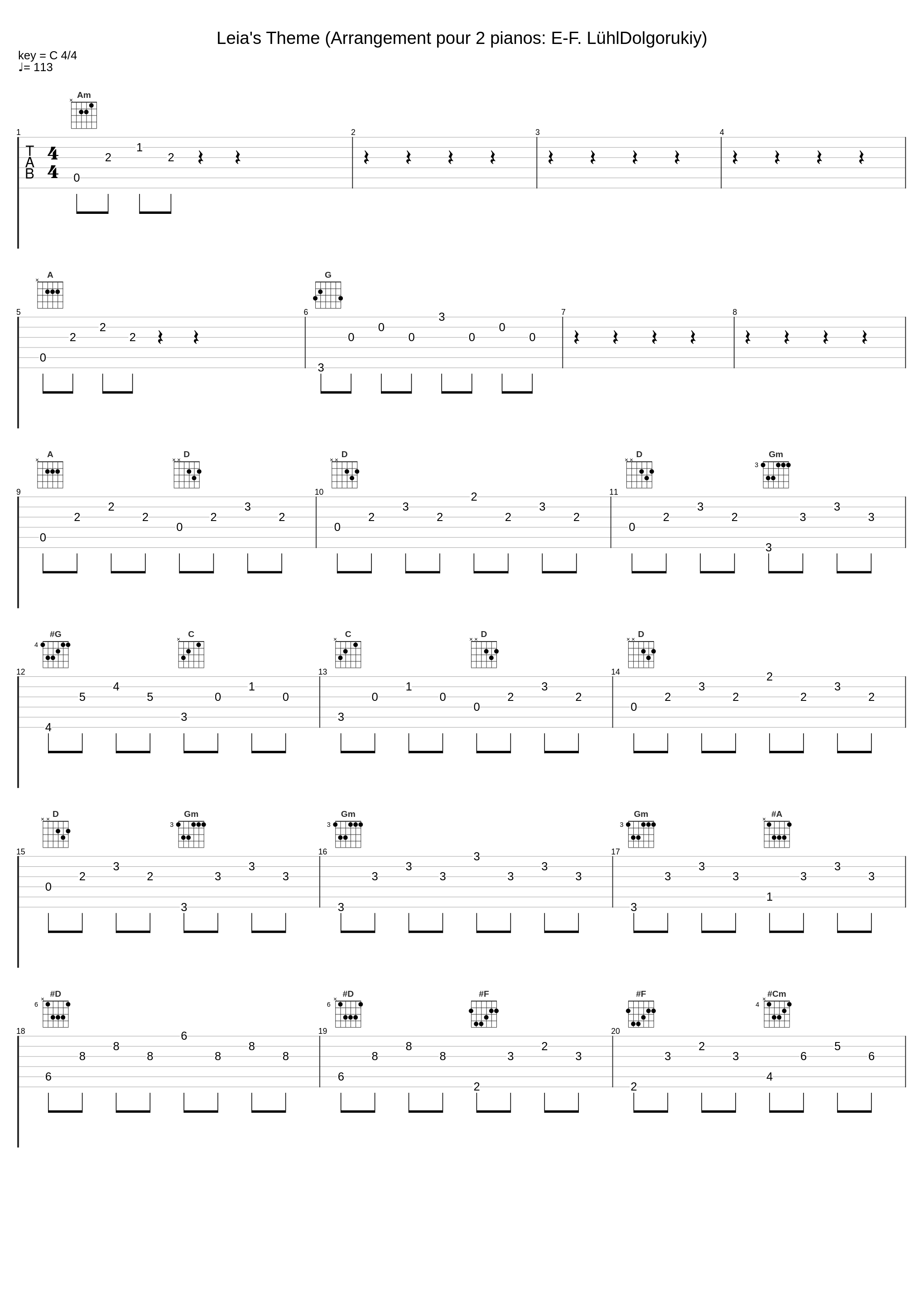 Leia's Theme (Arrangement pour 2 pianos: E-F. LühlDolgorukiy)_John Williams_1