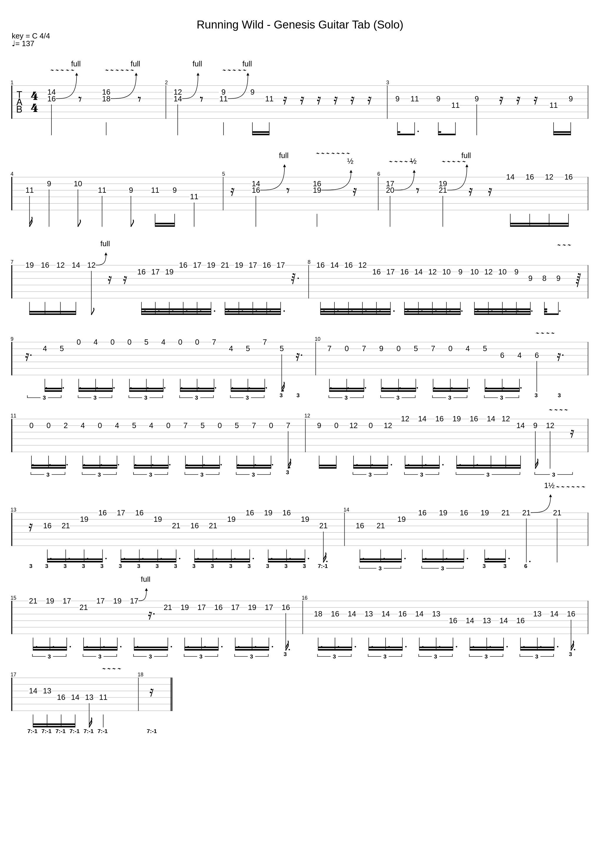 Running Wild - Genesis Guitar Tab (Solo)_Thilo Hermann - Running Wild_1