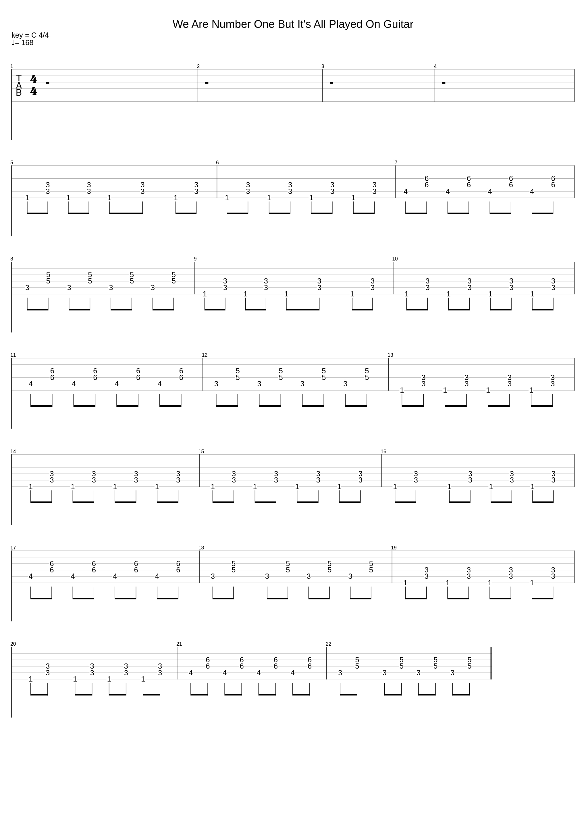 We Are Number One But It's All Played On Guitar_Lazy Town_1