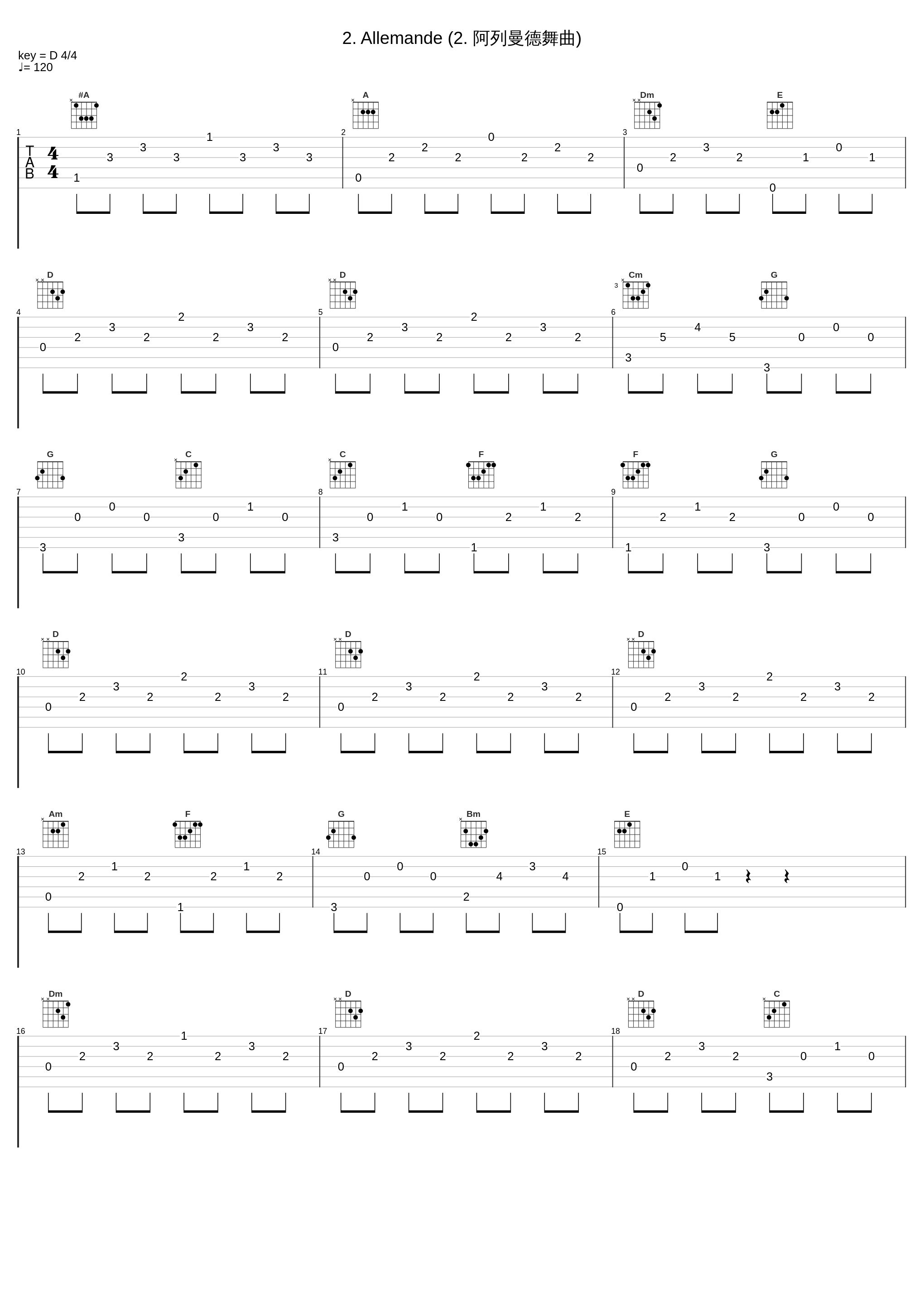 2. Allemande (2. 阿列曼德舞曲)_Mary Costanza_1