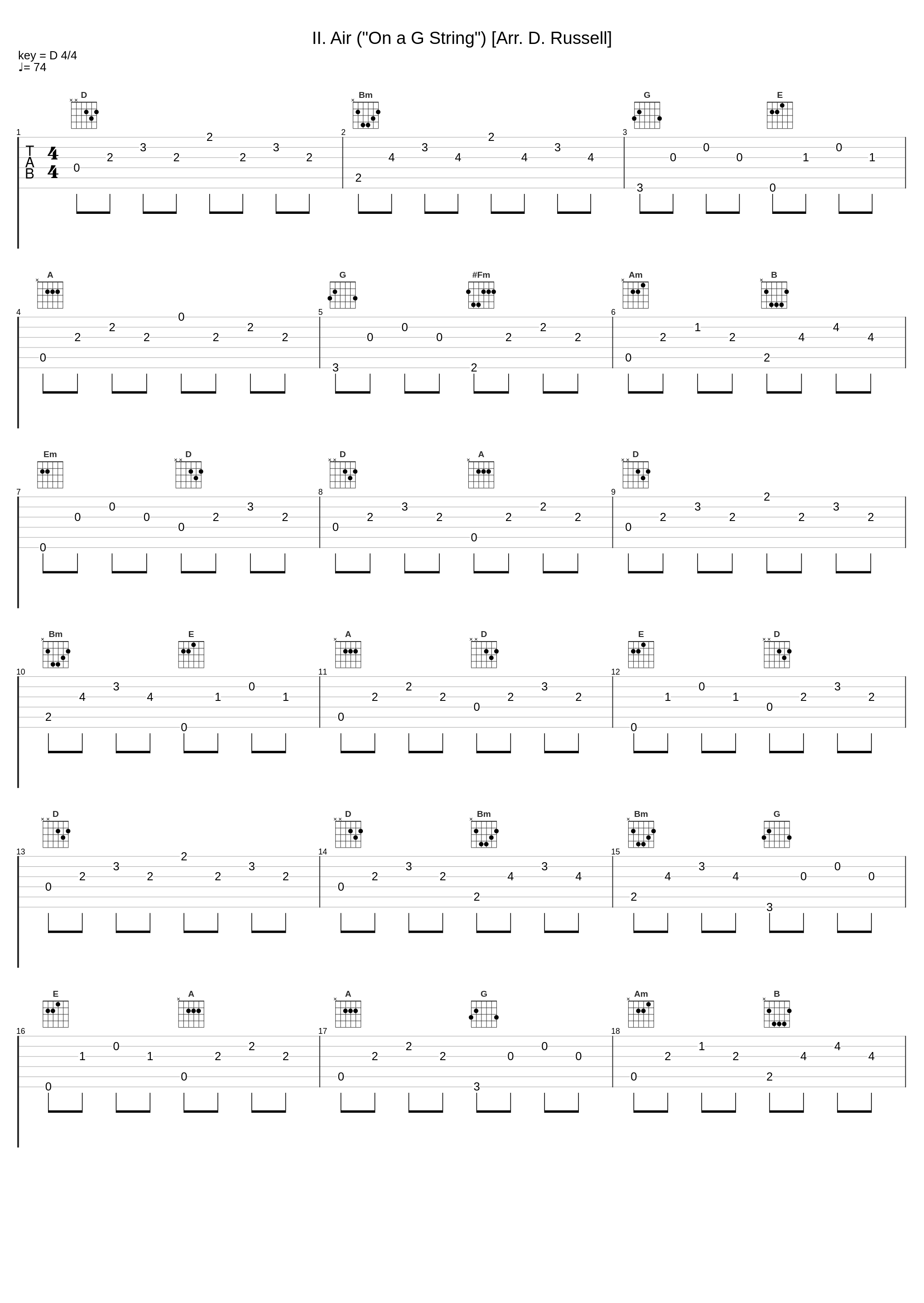 II. Air ("On a G String") [Arr. D. Russell]_David Russell_1