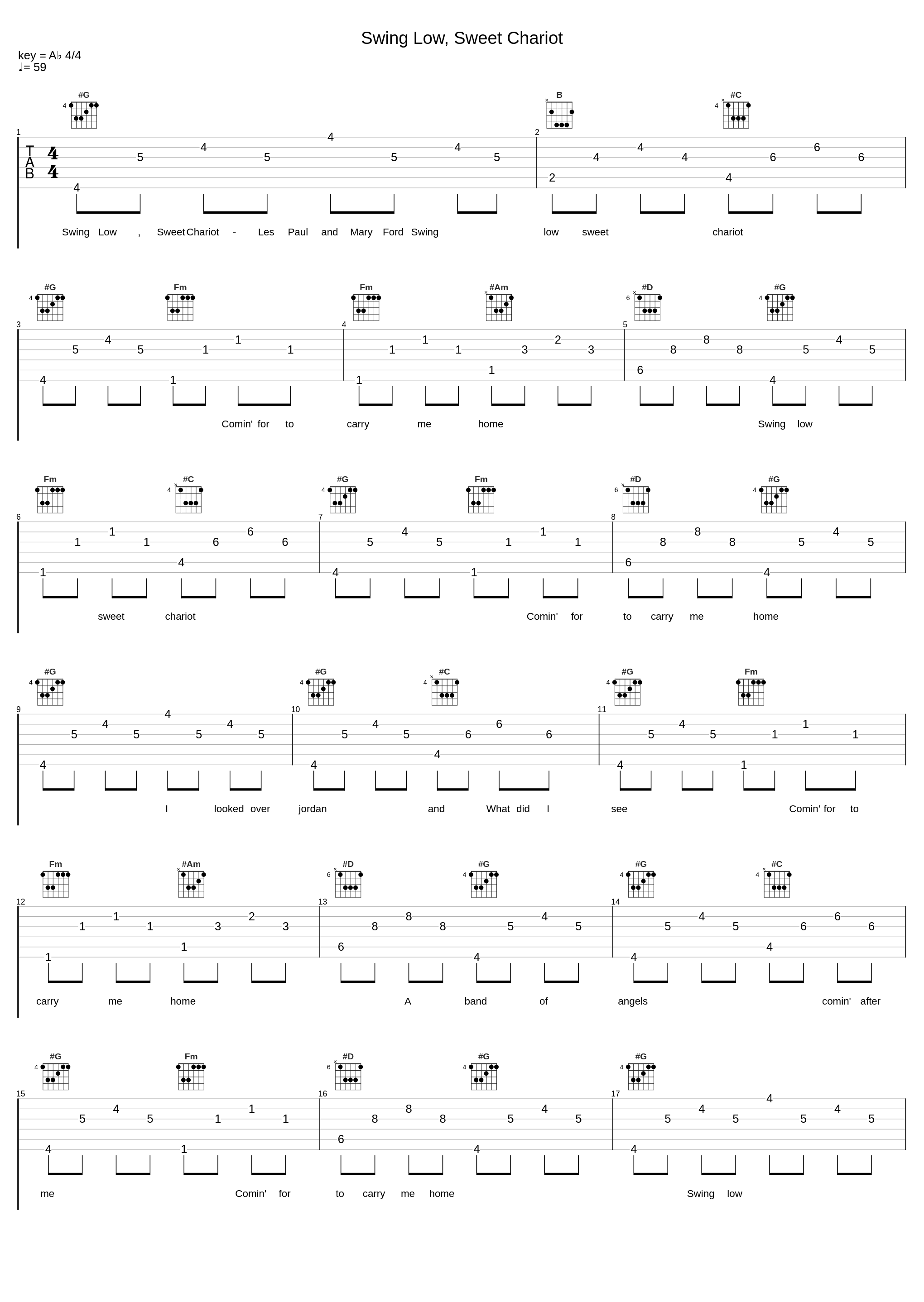 Swing Low, Sweet Chariot_Les Paul,Mary Ford_1