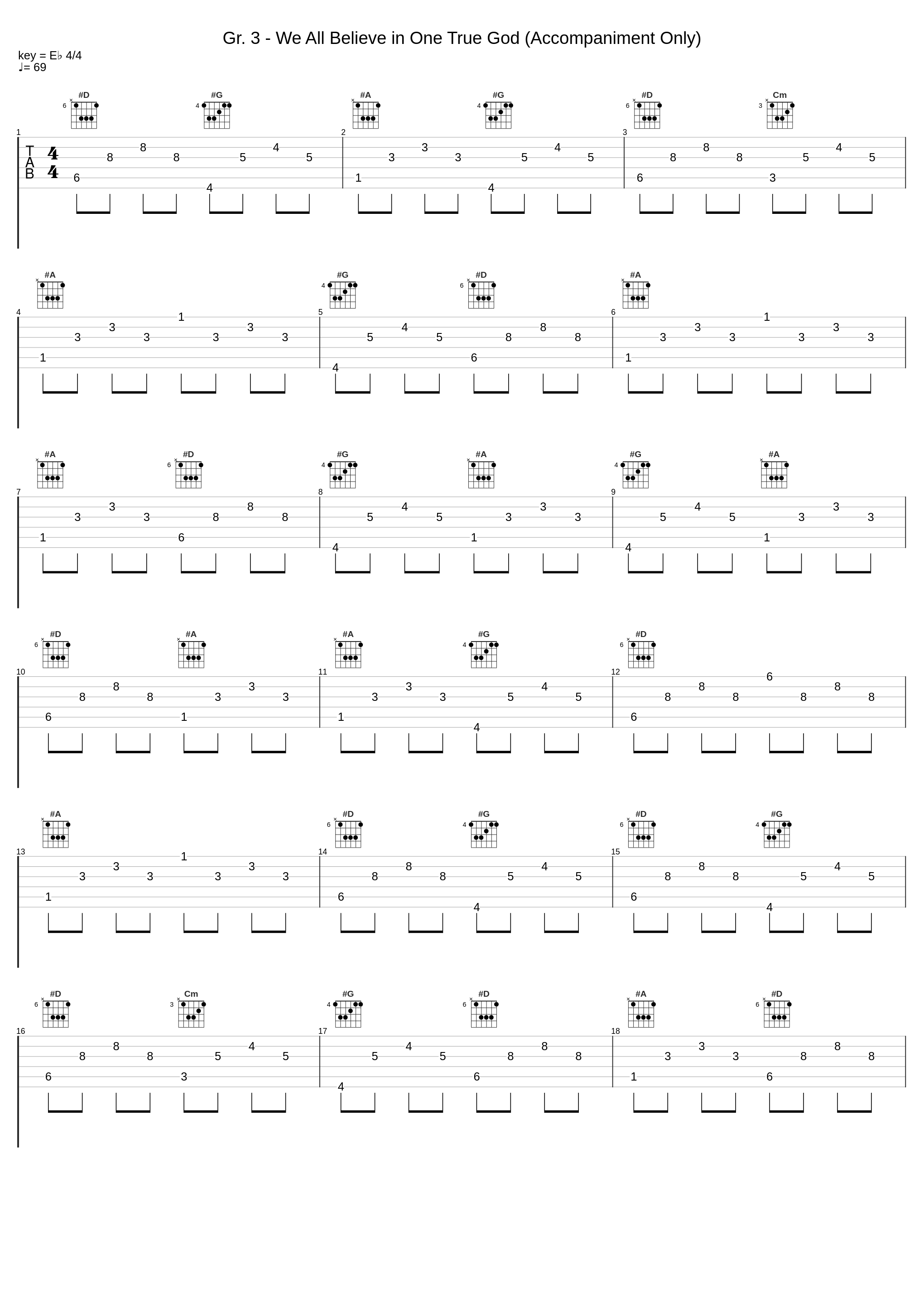 Gr. 3 - We All Believe in One True God (Accompaniment Only)_Concordia Publishing House_1