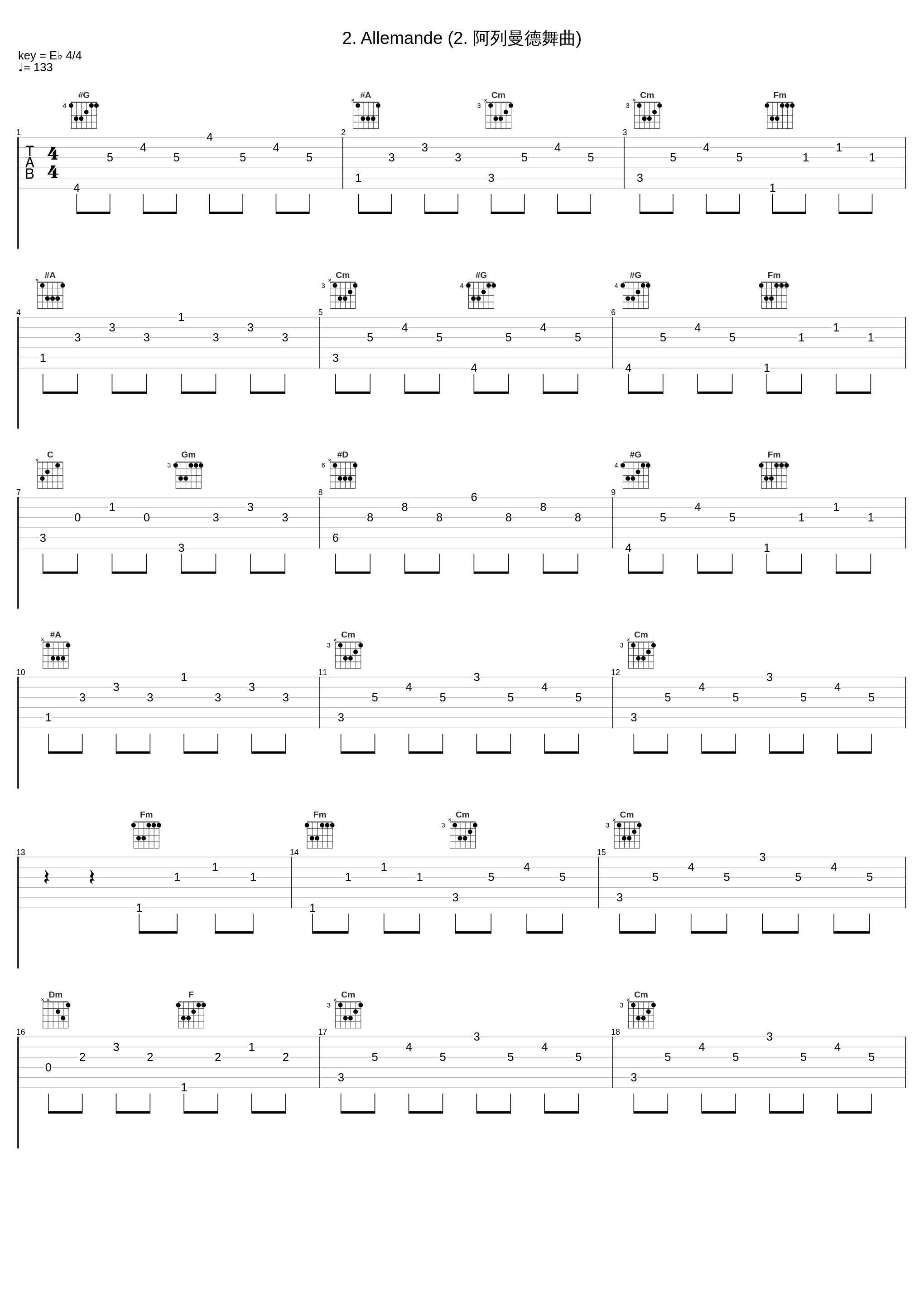 2. Allemande (2. 阿列曼德舞曲)_Mary Costanza_1