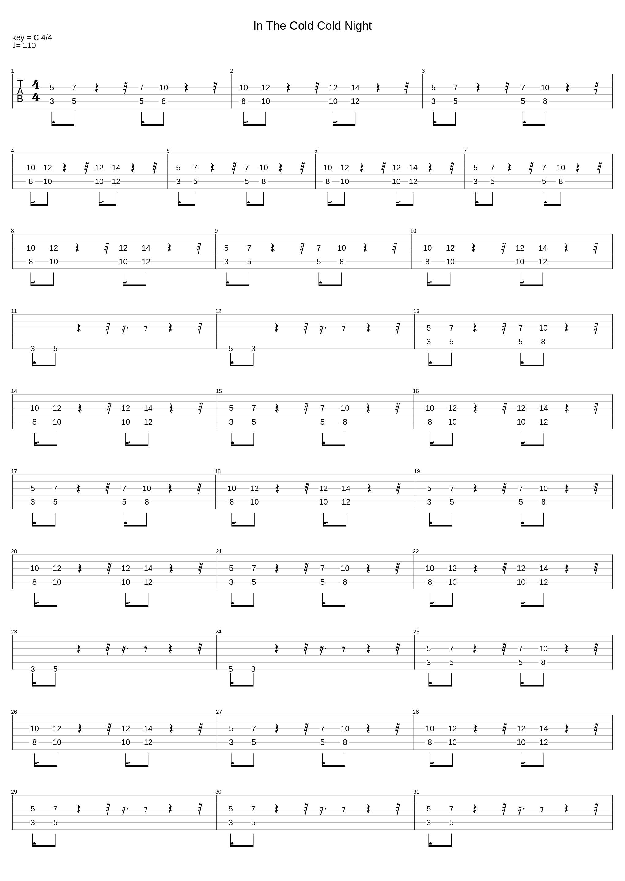 In The Cold Cold Night_The White Stripes_1