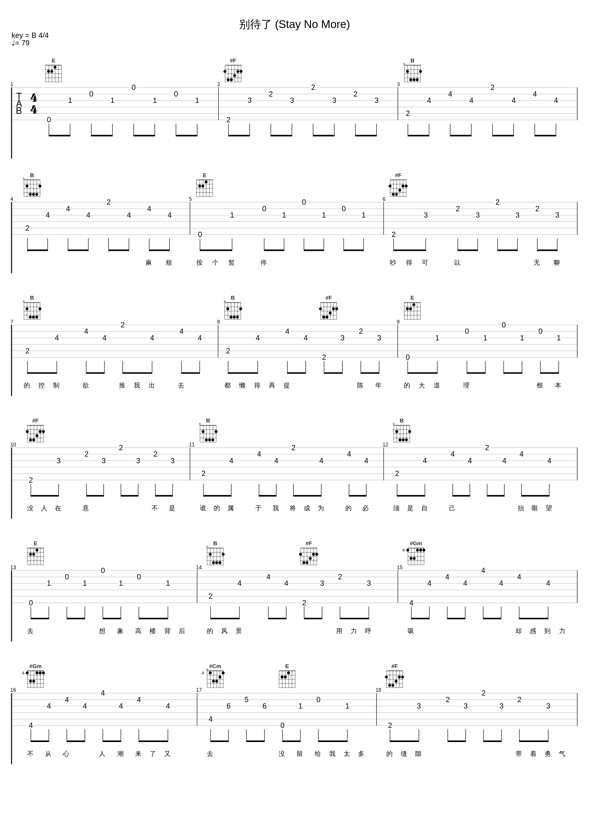 别待了 (Stay No More)_林彦俊_1