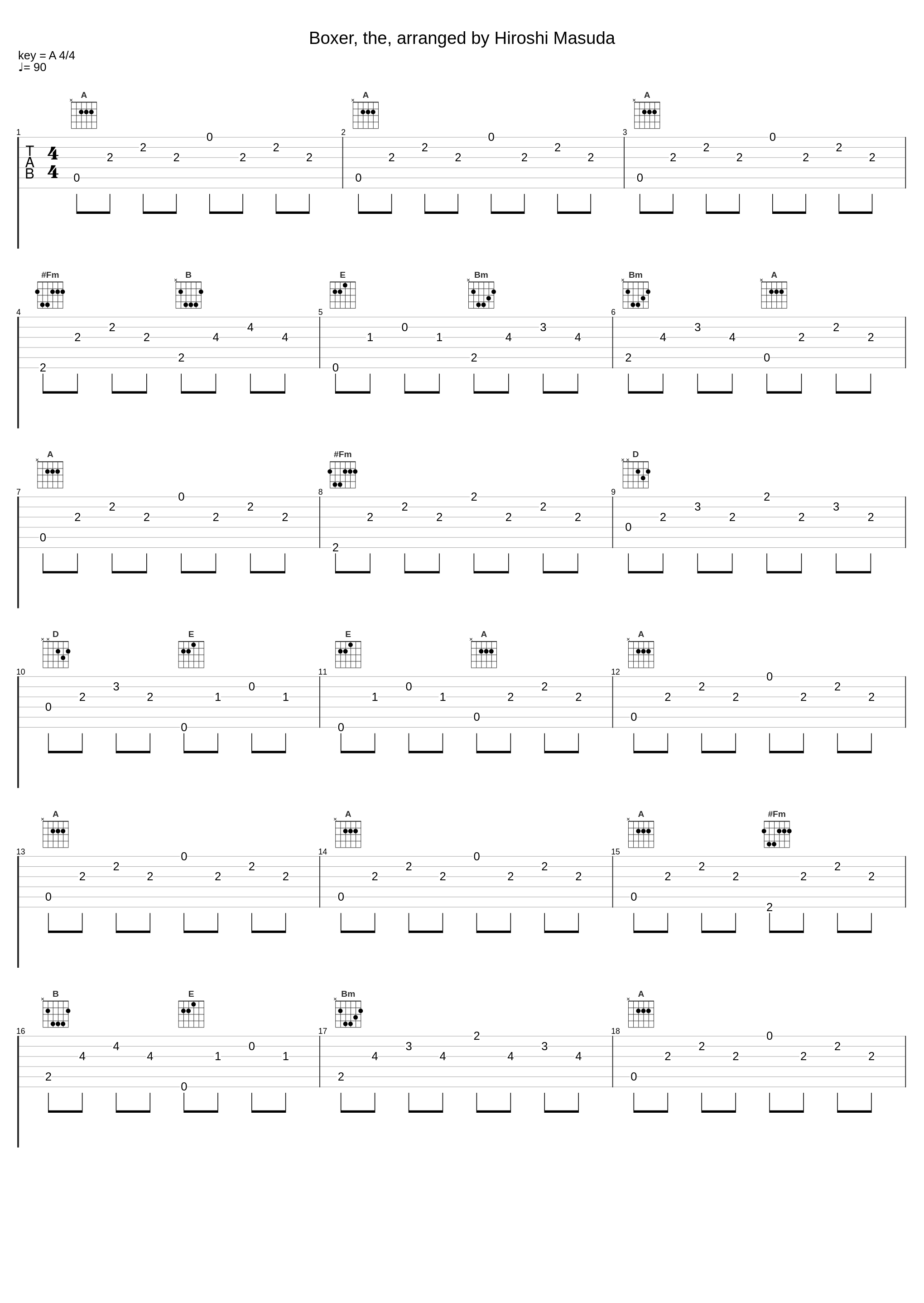 Boxer, the, arranged by Hiroshi Masuda_郑成河_1