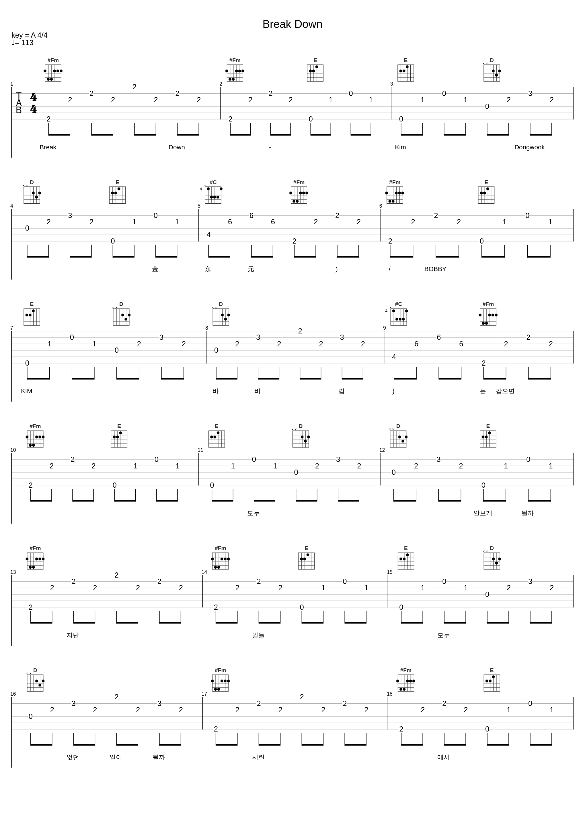 Break Down_Kim Dongwook,BOBBY KIM_1