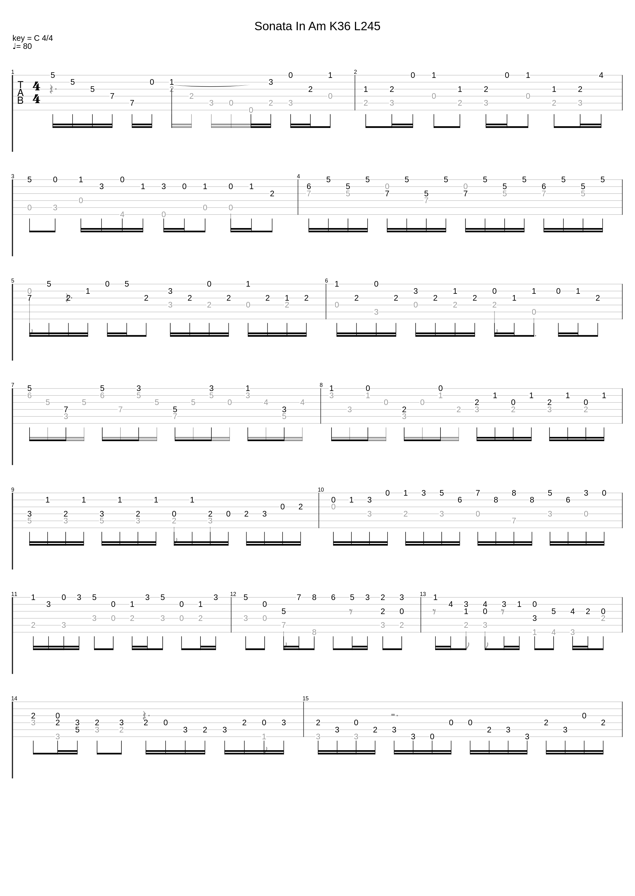 Sonata In Am K36 L245_Domenico Scarlatti_1