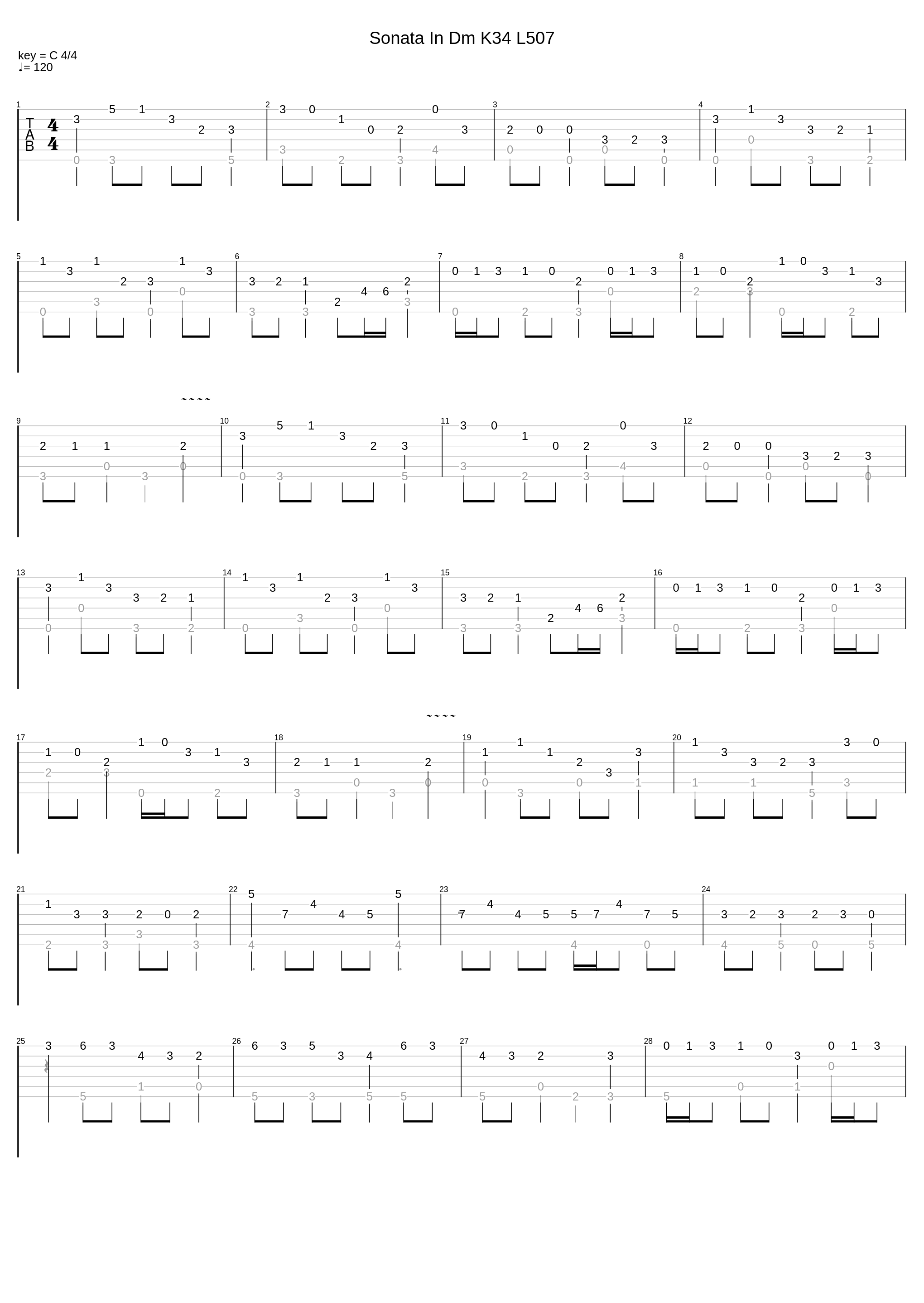 Sonata In Dm K34 L507_Domenico Scarlatti_1