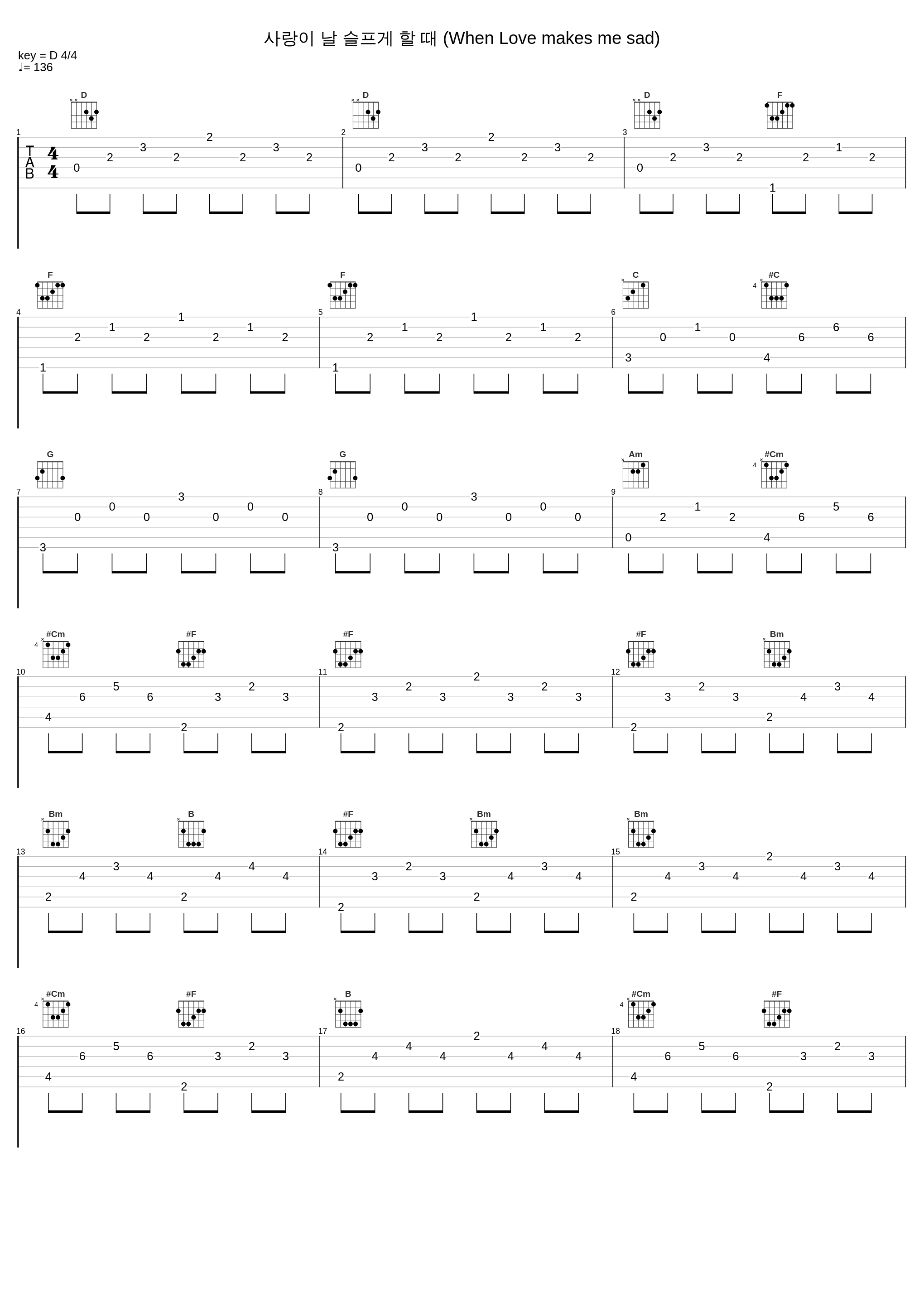 사랑이 날 슬프게 할 때 (When Love makes me sad)_金建模_1