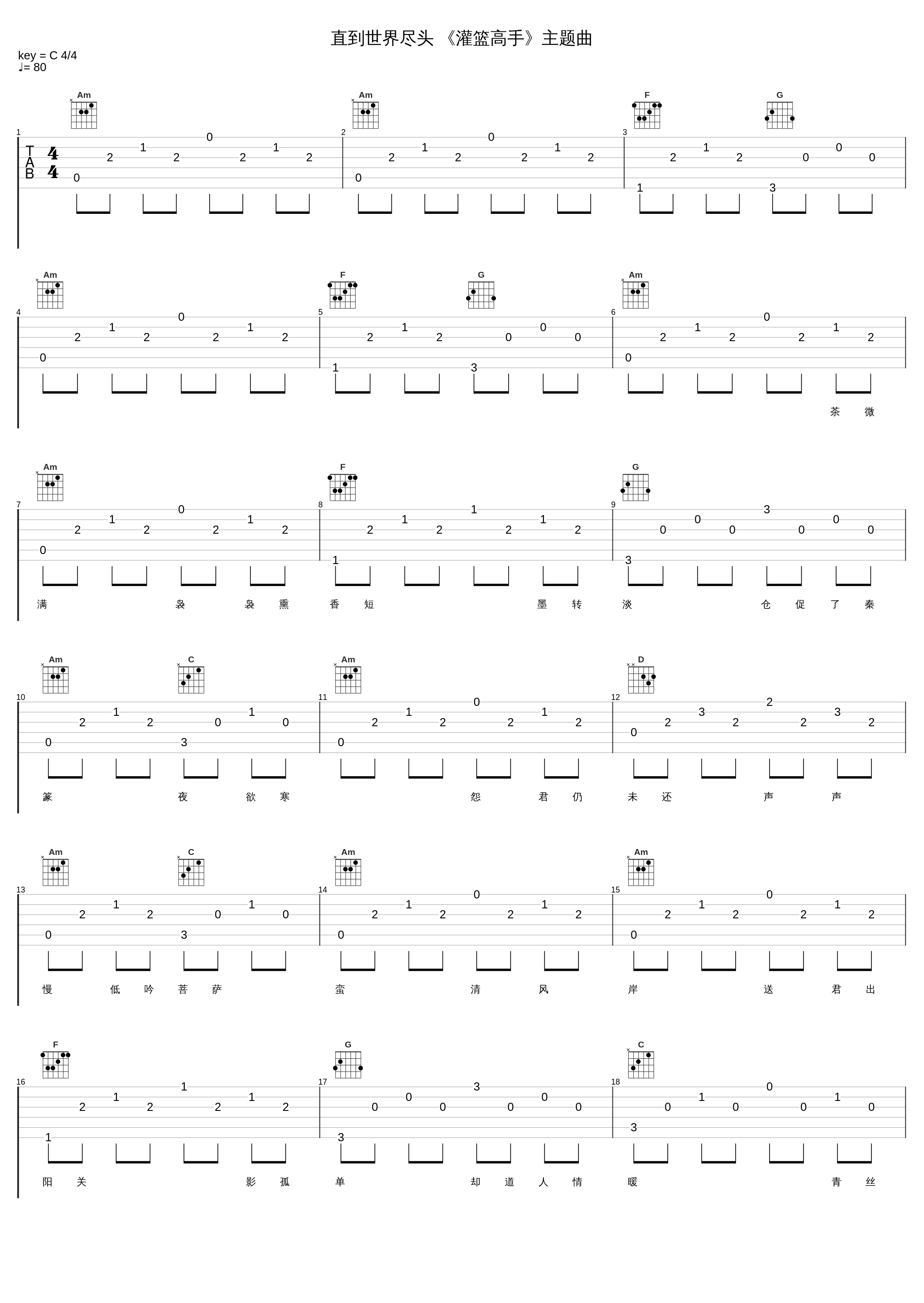 直到世界尽头 《灌篮高手》主题曲_执素兮_1