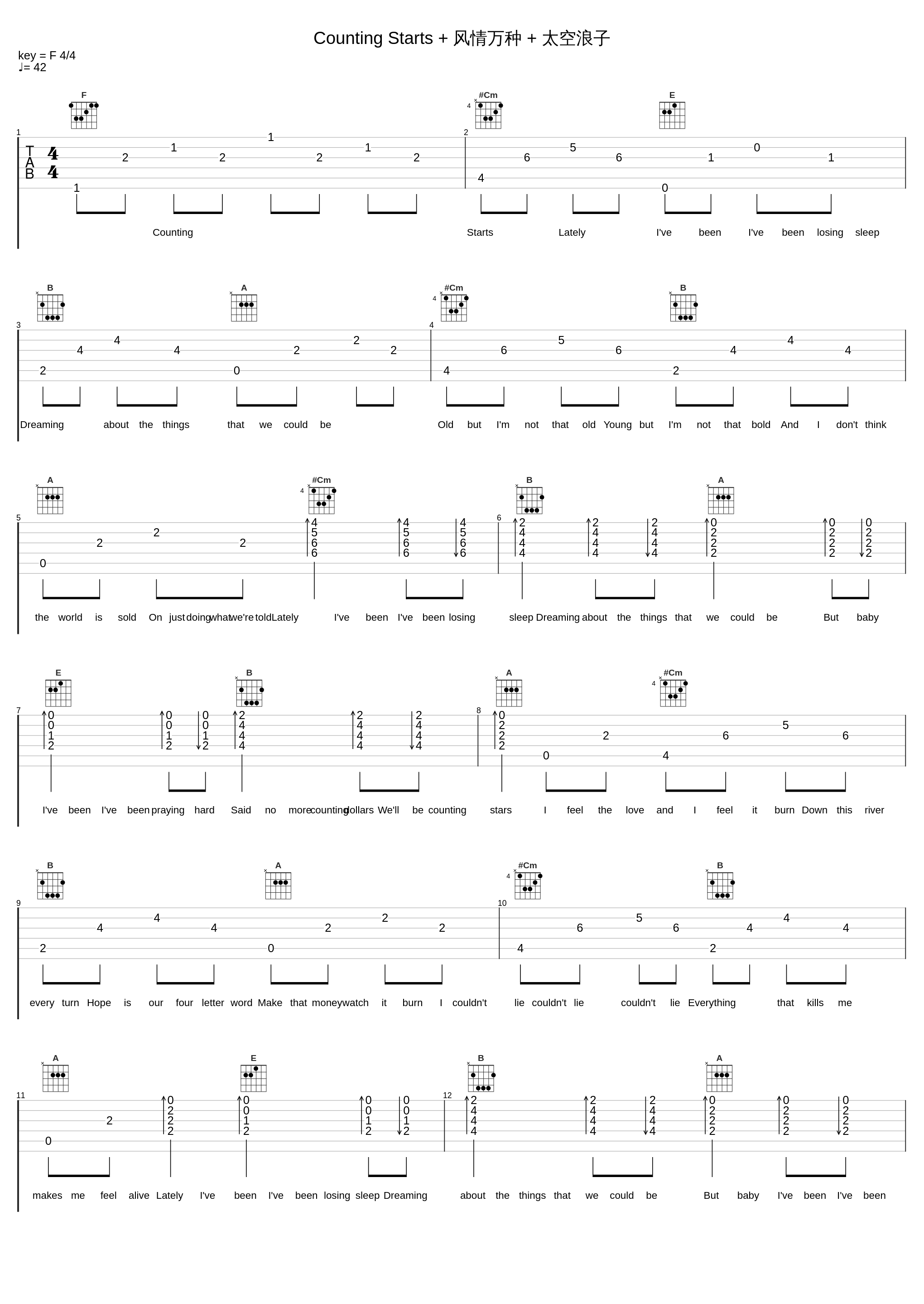 Counting Starts + 风情万种 + 太空浪子_李承铉_1