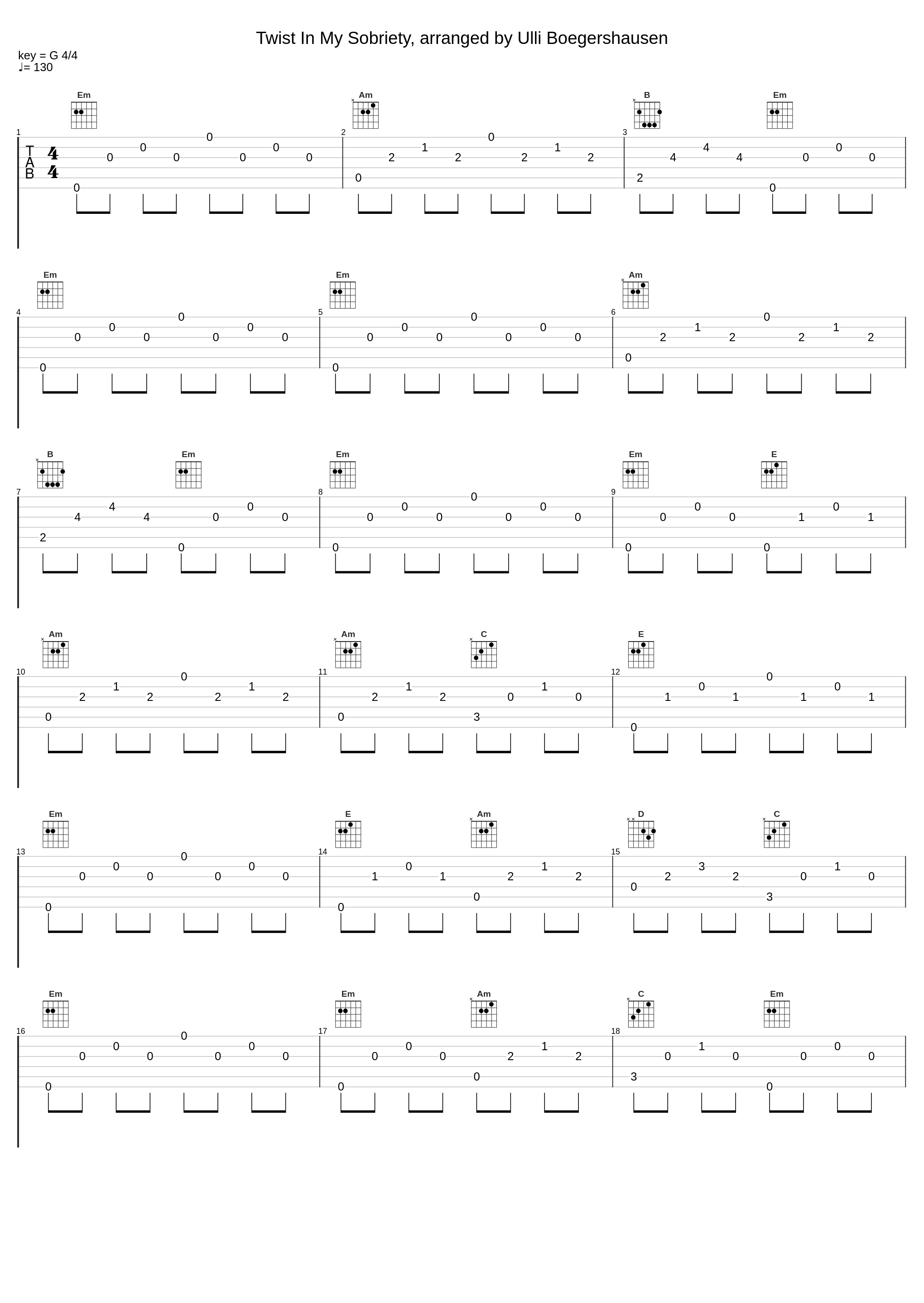 Twist In My Sobriety, arranged by Ulli Boegershausen_郑成河_1