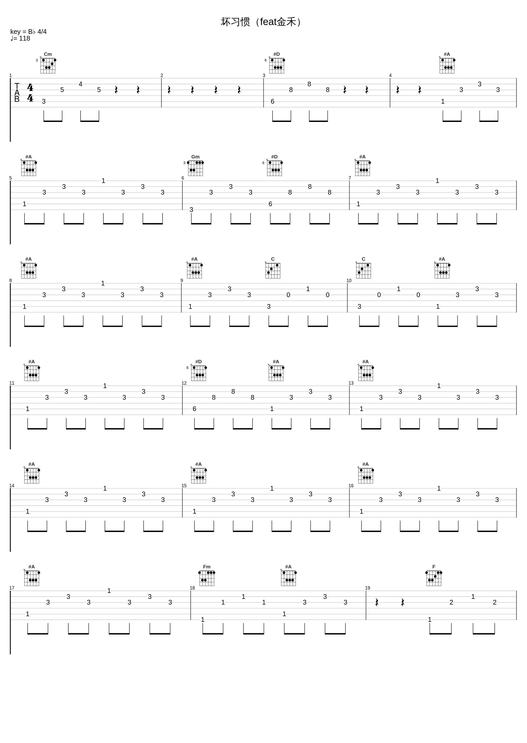 坏习惯（feat金禾）_坤木Joymo,坤木,金禾_1