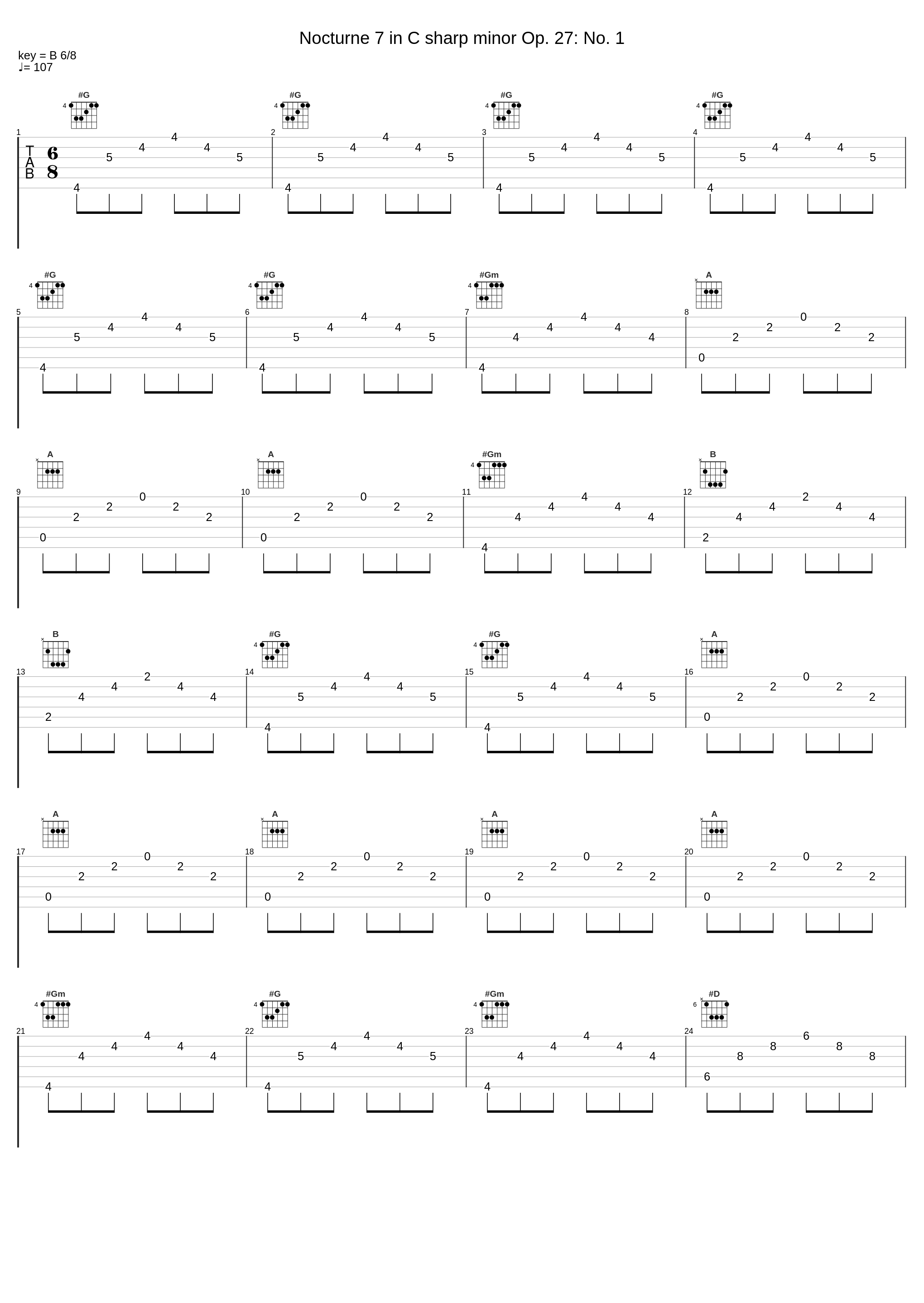 Nocturne 7 in C sharp minor Op. 27: No. 1_The Synthesizer,Frédéric Chopin_1