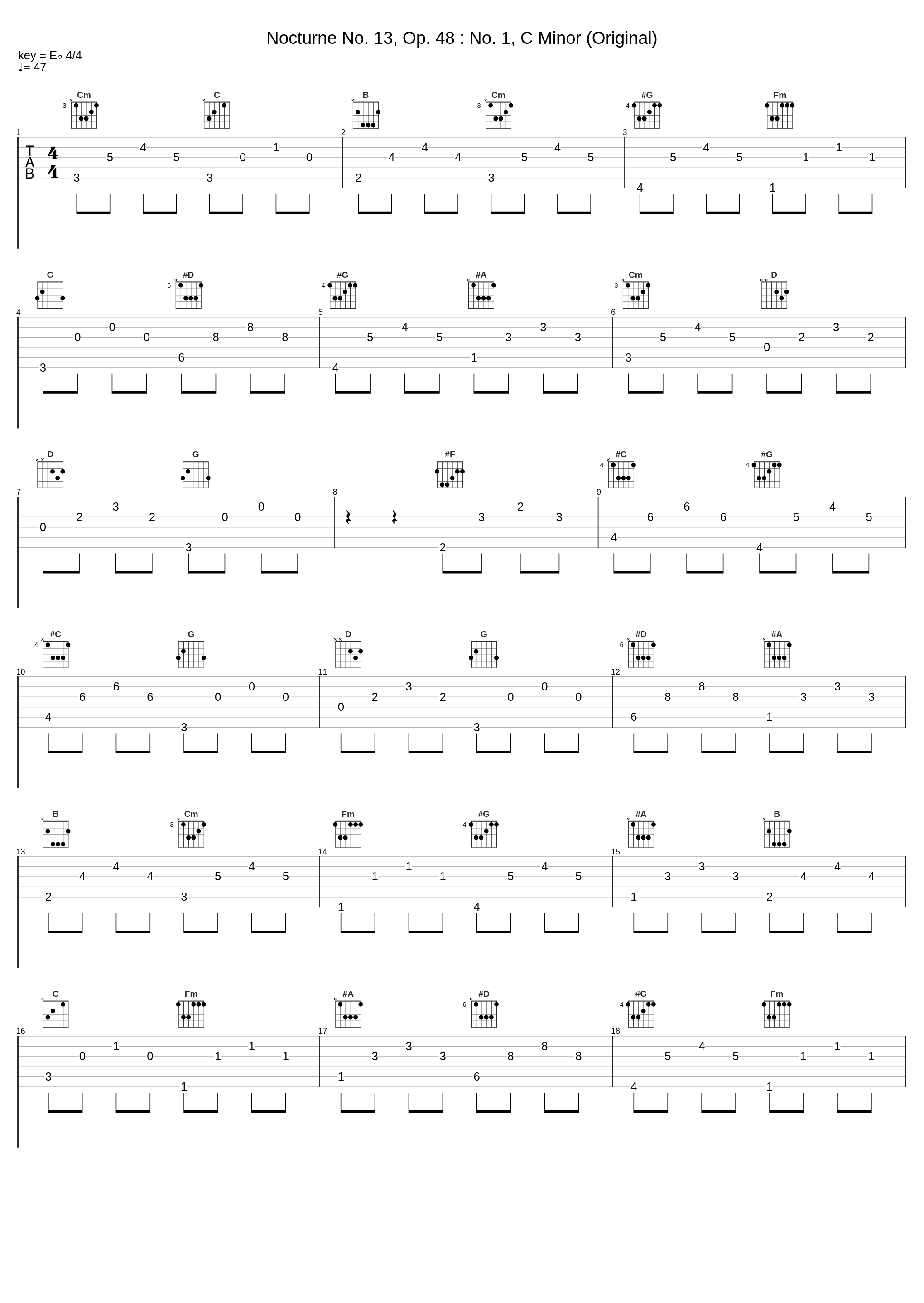 Nocturne No. 13, Op.  48 : No. 1, C Minor (Original)_Frédéric Chopin_1