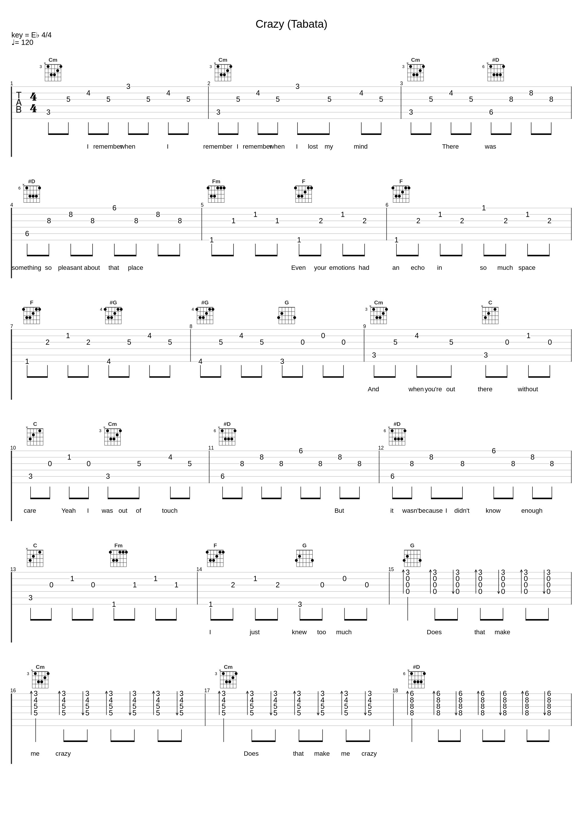 Crazy (Tabata)_Tabata Songs_1