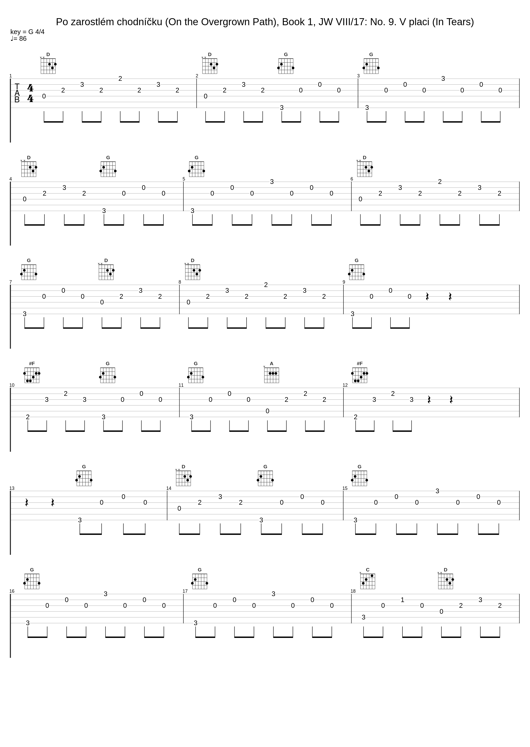 Po zarostlém chodníčku (On the Overgrown Path), Book 1, JW VIII/17: No. 9. V placi (In Tears)_Danae Dörken_1