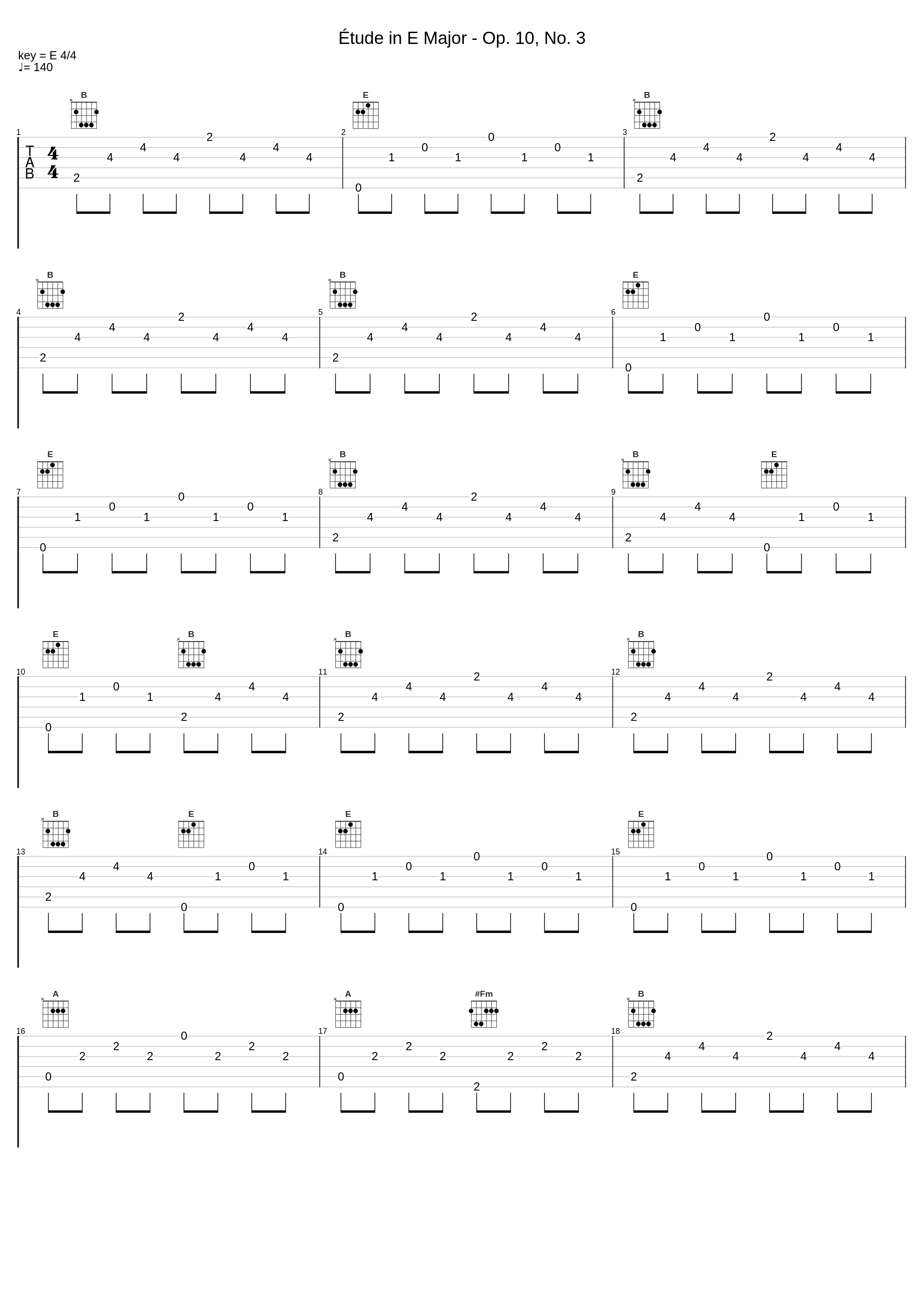 Étude in E Major - Op. 10, No. 3_Frédéric Chopin_1