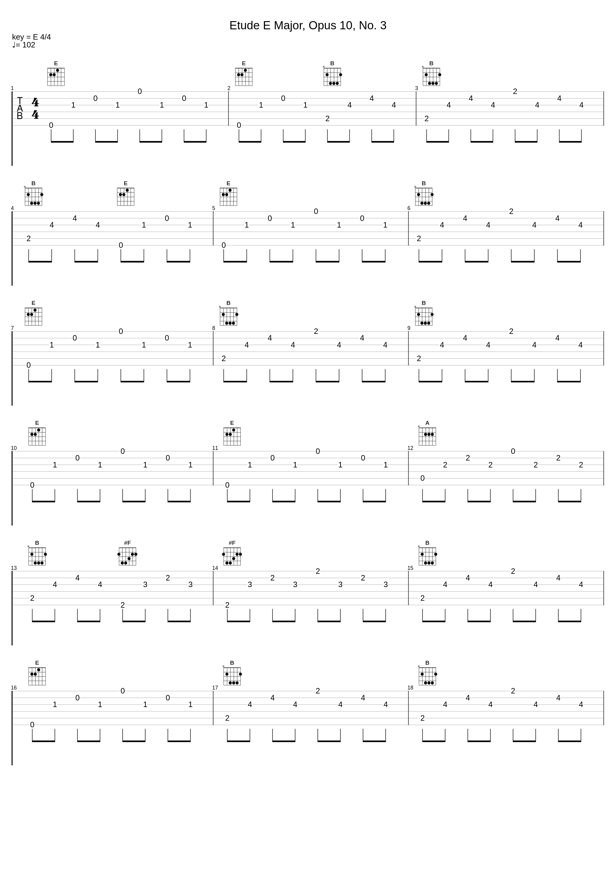 Etude E Major, Opus 10, No. 3_Frédéric Chopin_1