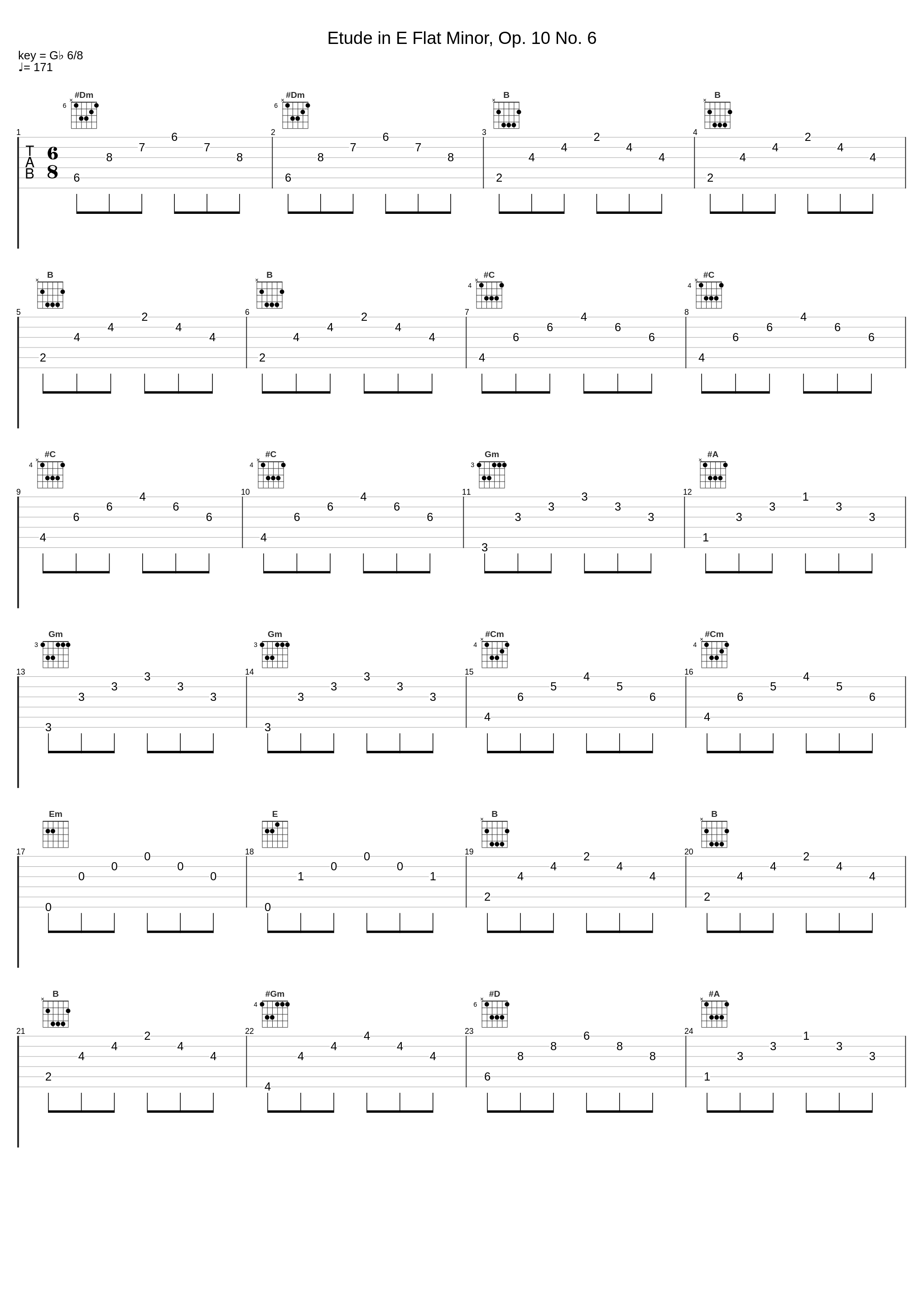 Etude in E Flat Minor, Op. 10 No. 6_Frédéric Chopin_1