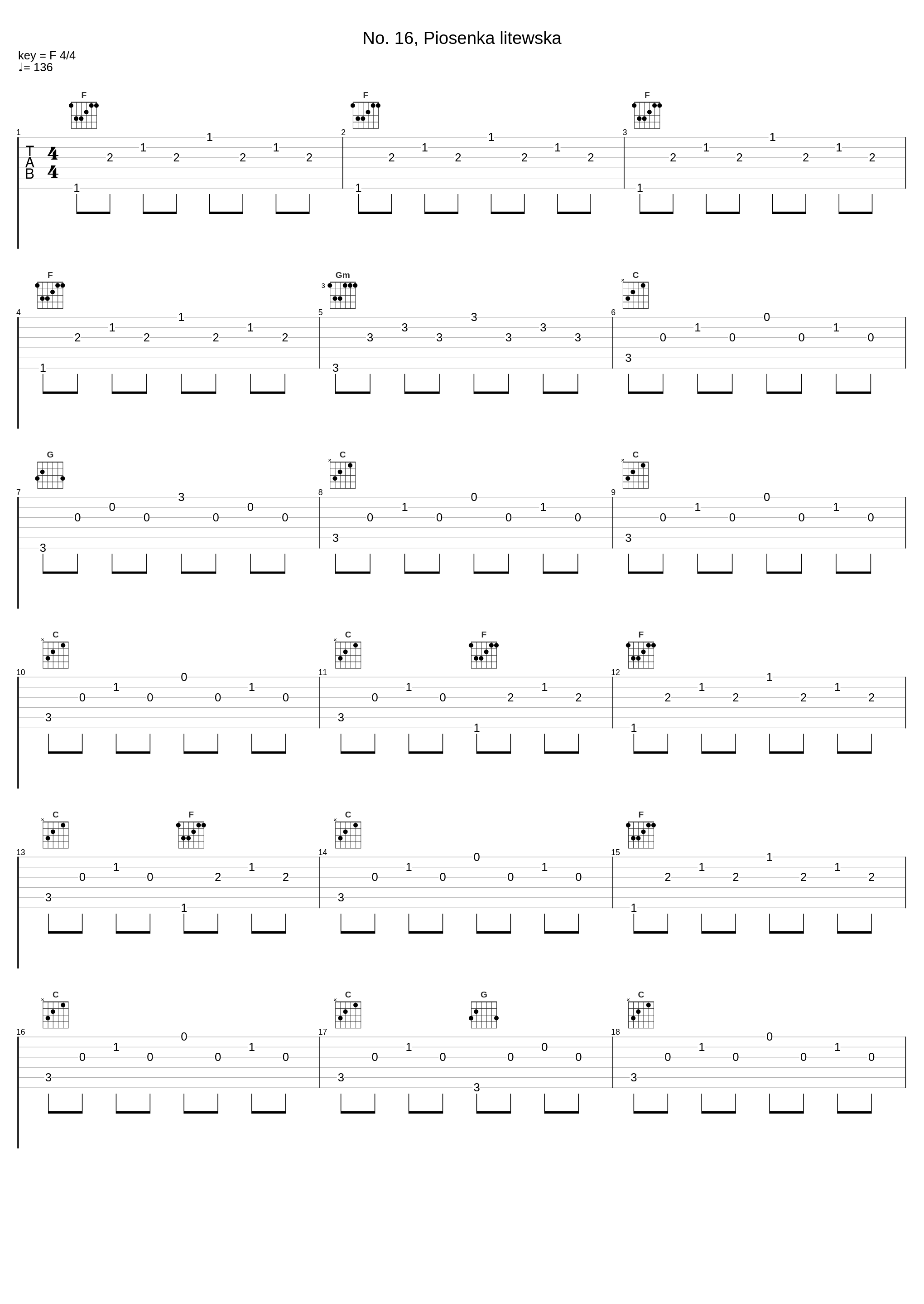 No. 16, Piosenka litewska_Frédéric Chopin_1
