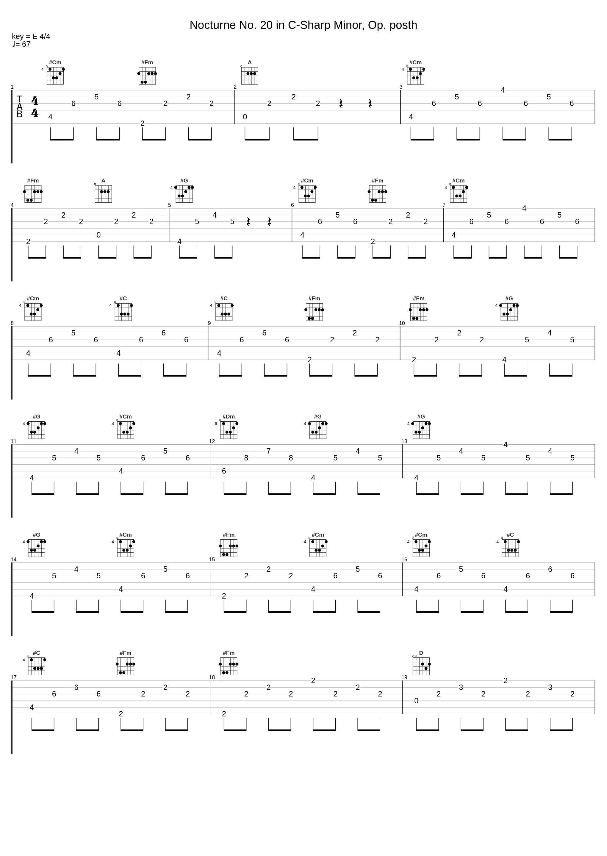 Nocturne No. 20 in C-Sharp Minor, Op. posth_Frédéric Chopin_1